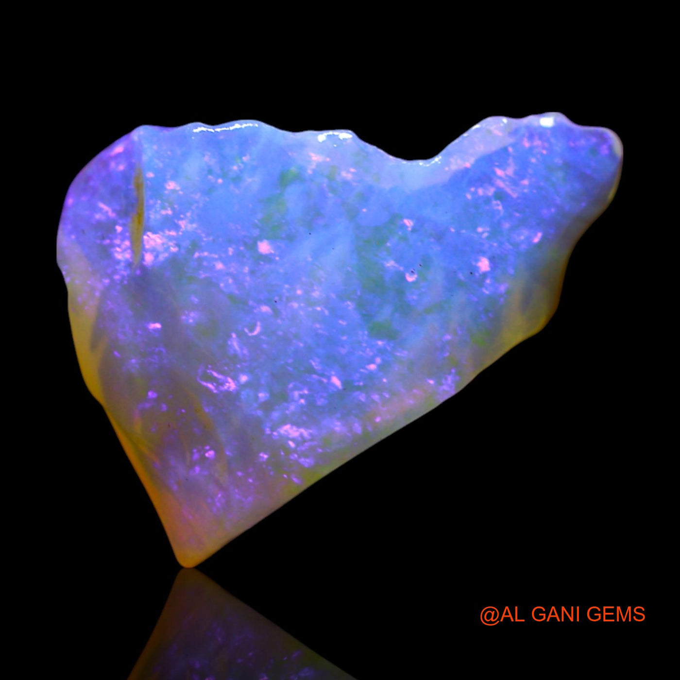 Natural Untreated Fire Opal Loose Gemstone Fancy Rough From Australia 3.00 Cts 14x11x4 mm RF-506