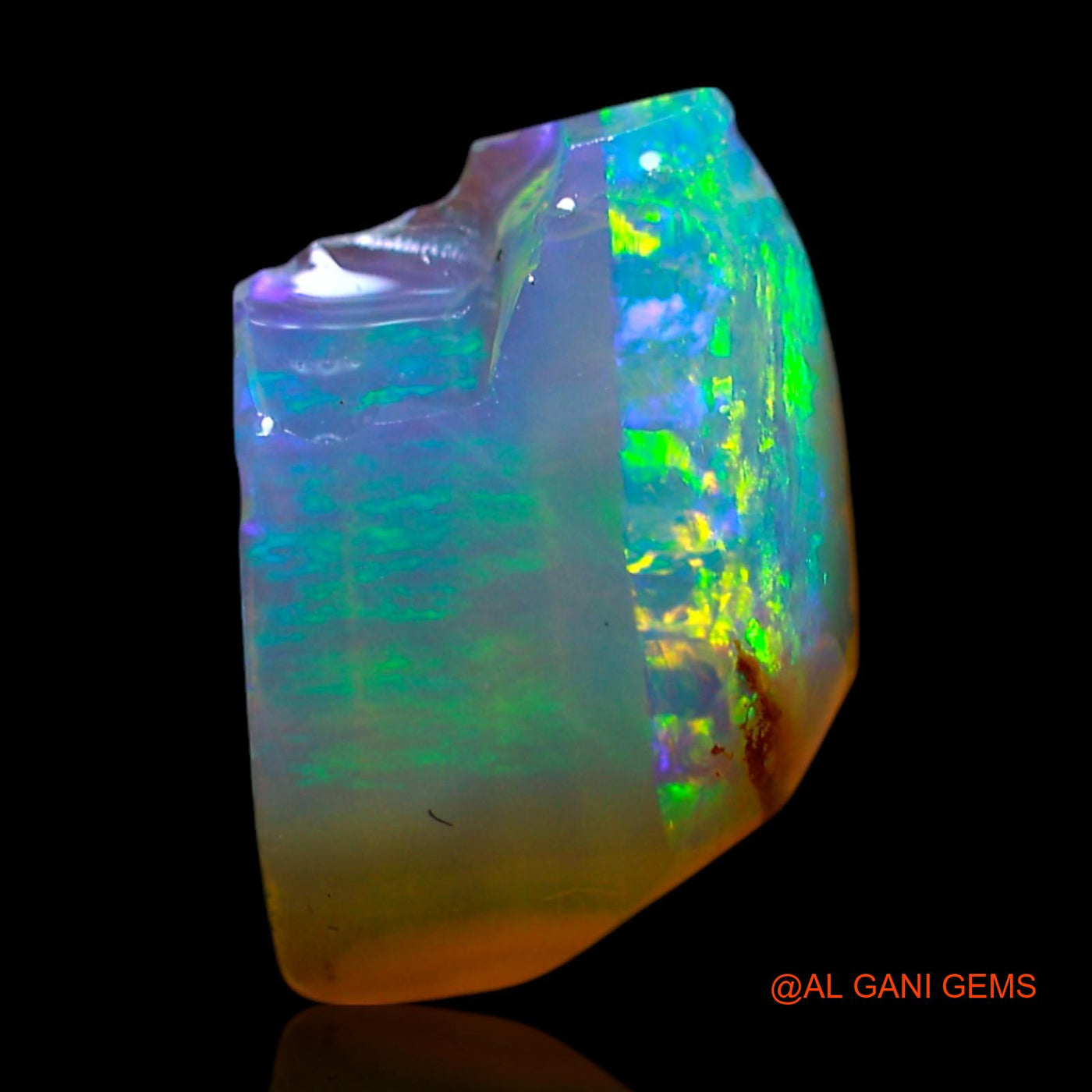Natural Fire Opal Gemstone 2.00 Cts Loose Fancy Rough From Australia 13x8x4 mm RF-511