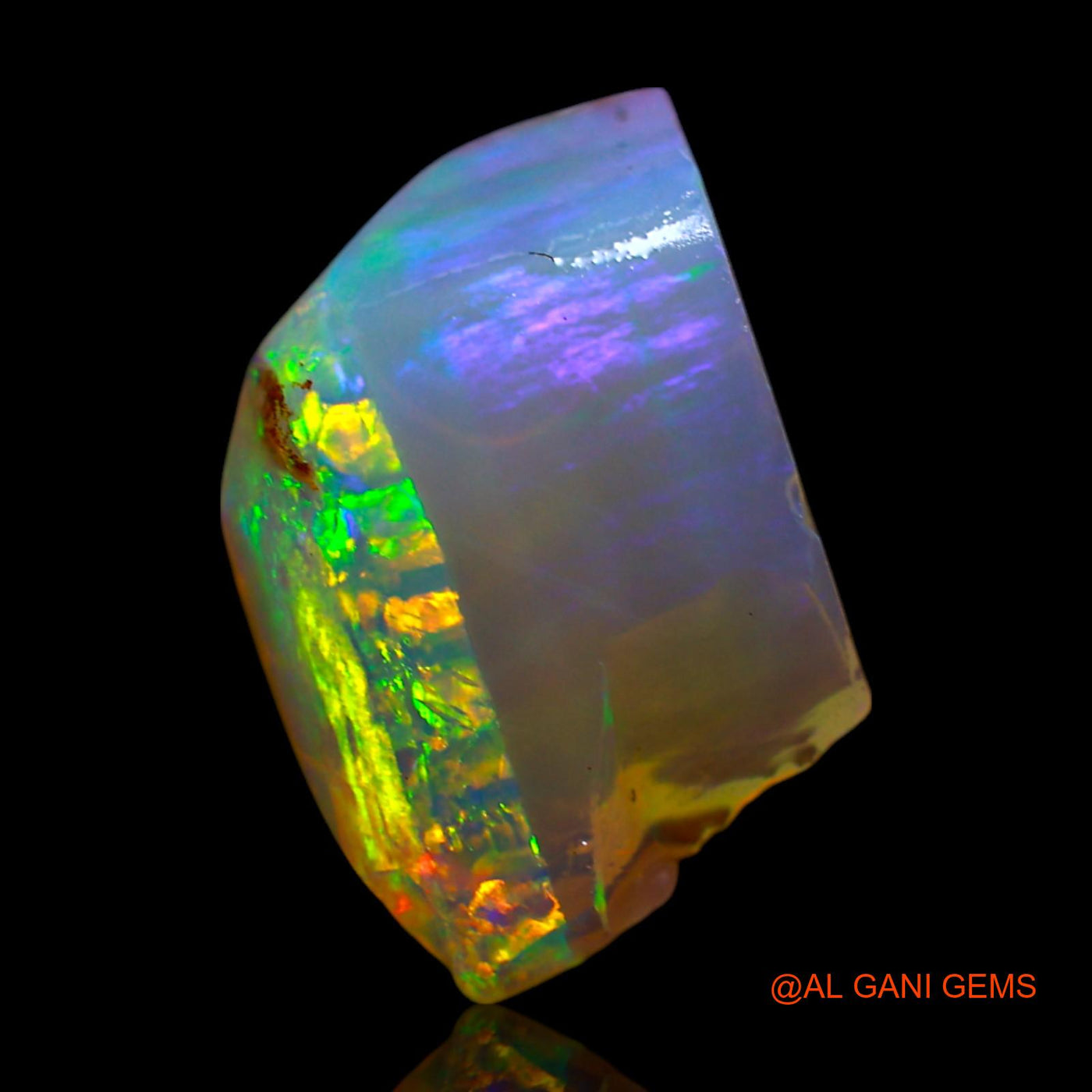 Natural Fire Opal Gemstone 2.00 Cts Loose Fancy Rough From Australia 13x8x4 mm RF-511