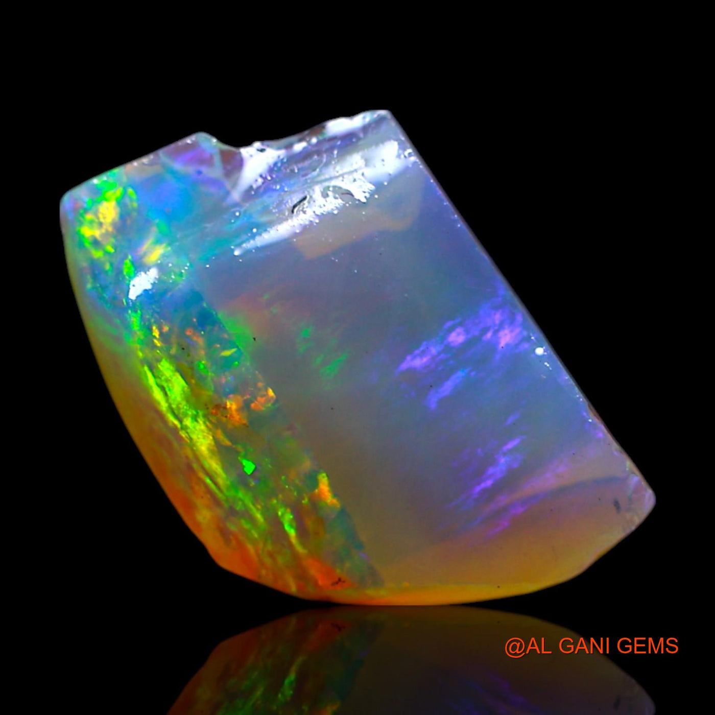 Natural Fire Opal Gemstone 2.00 Cts Loose Fancy Rough From Australia 13x8x4 mm RF-511