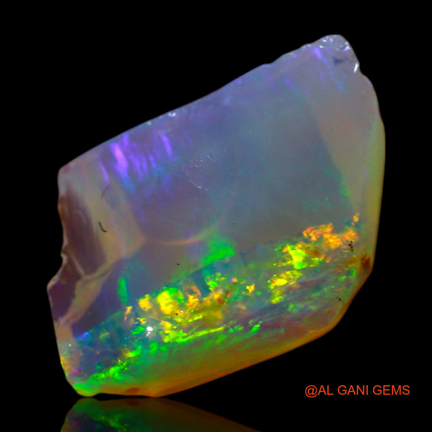 Natural Fire Opal Gemstone 2.00 Cts Loose Fancy Rough From Australia 13x8x4 mm RF-511