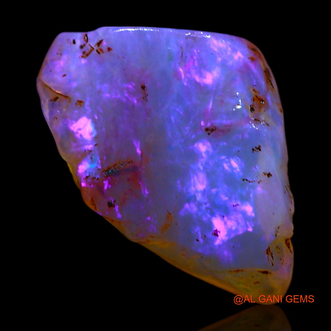 Natural Fire Opal Gemstone 2.00 Cts Loose Fancy Rough From Australia 14x9x3 mm RF-514