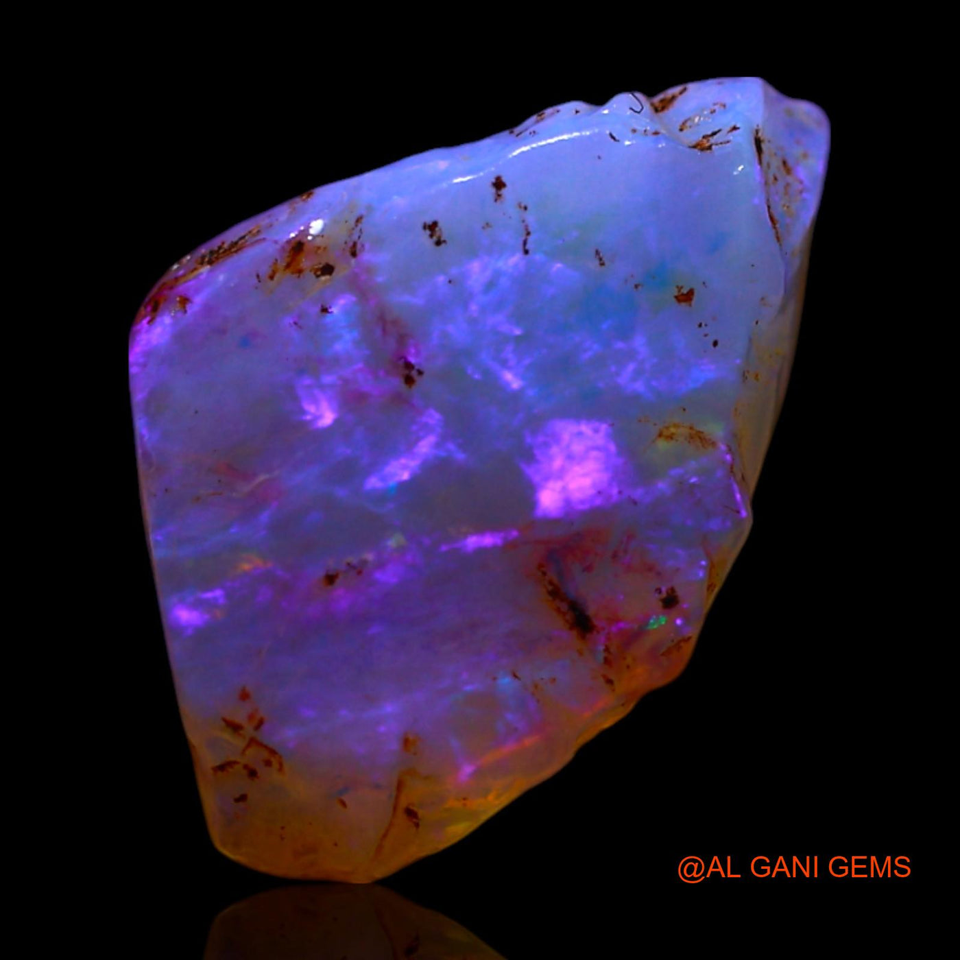 Natural Fire Opal Gemstone 2.00 Cts Loose Fancy Rough From Australia 14x9x3 mm RF-514