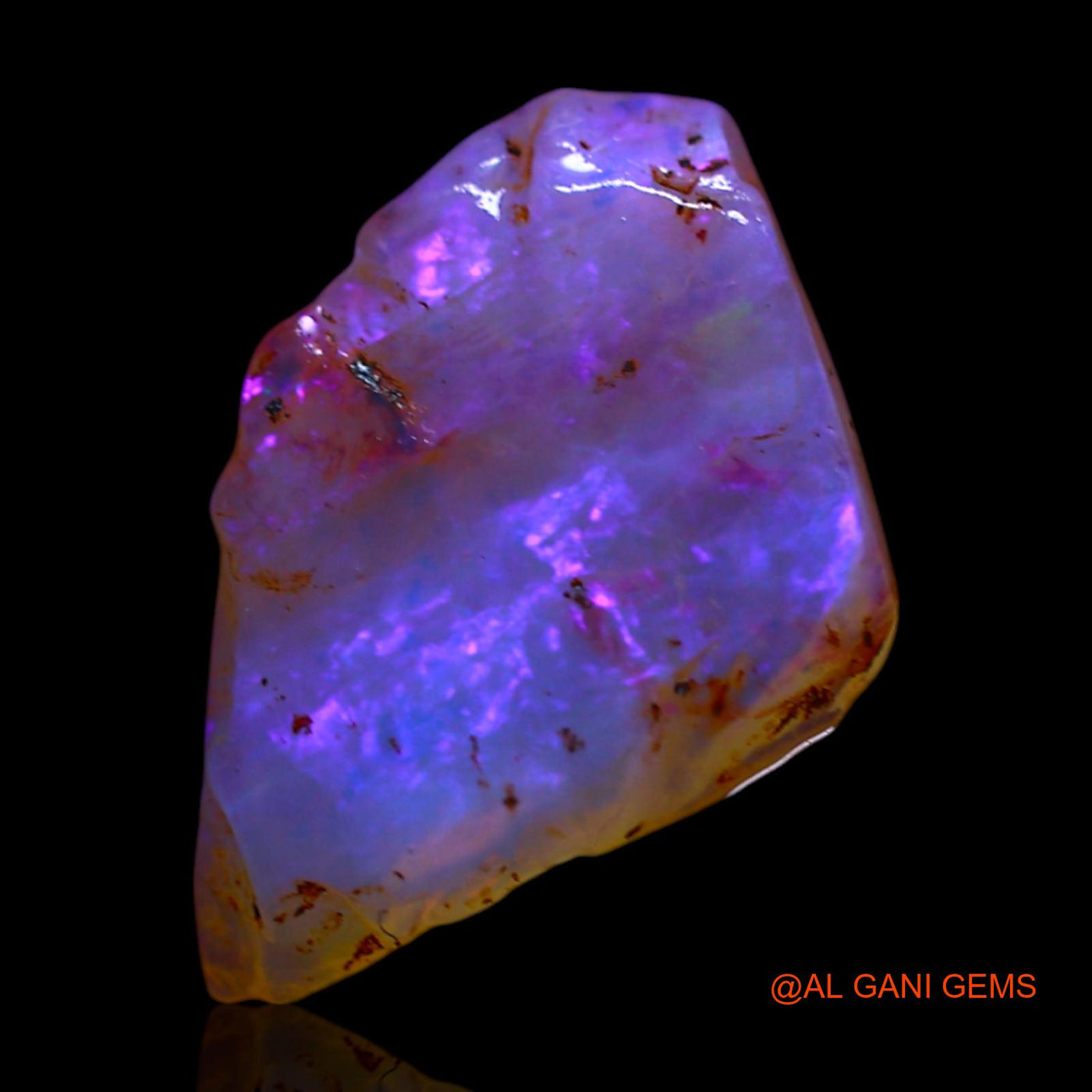 Natural Fire Opal Gemstone 2.00 Cts Loose Fancy Rough From Australia 14x9x3 mm RF-514