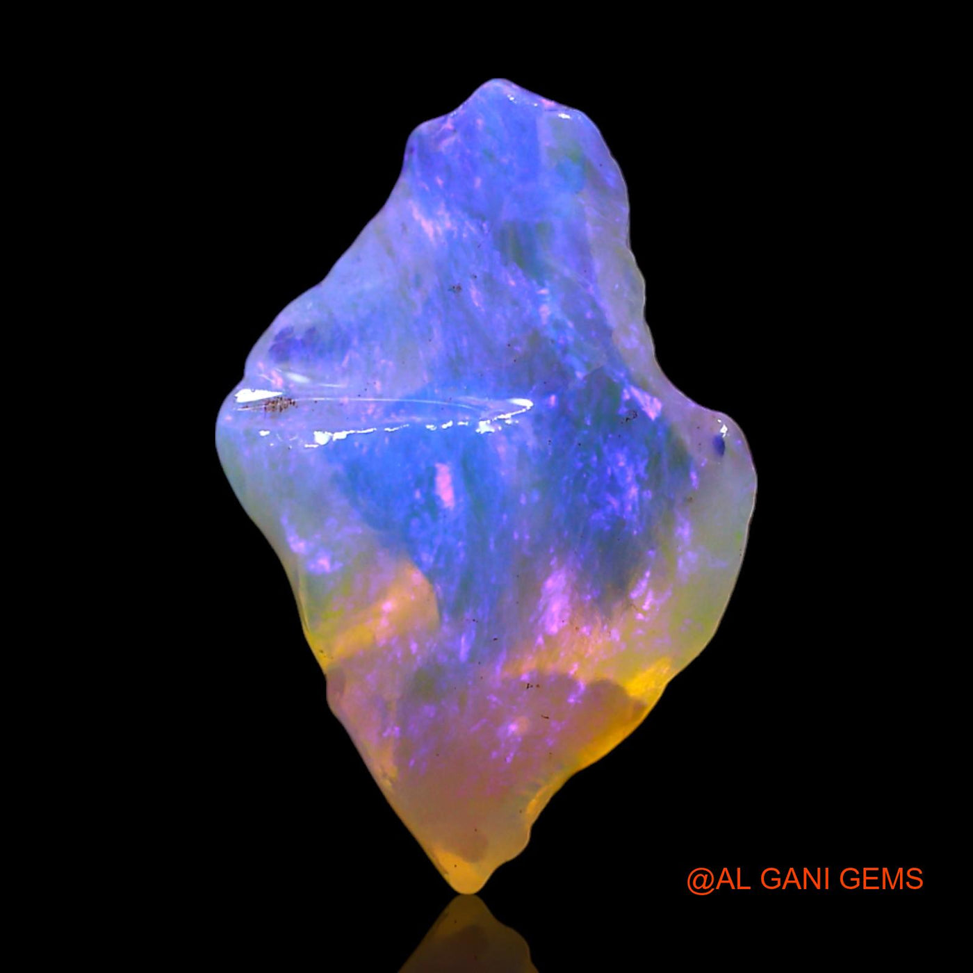 Natural Fire Opal Gemstone 2.00 Cts Loose Fancy Rough From Australia 14x9x5 mm RF-529
