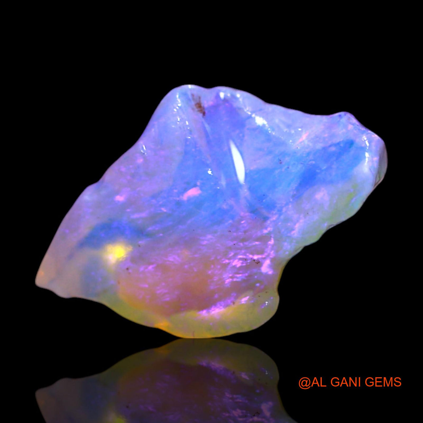 Natural Fire Opal Gemstone 2.00 Cts Loose Fancy Rough From Australia 14x9x5 mm RF-529