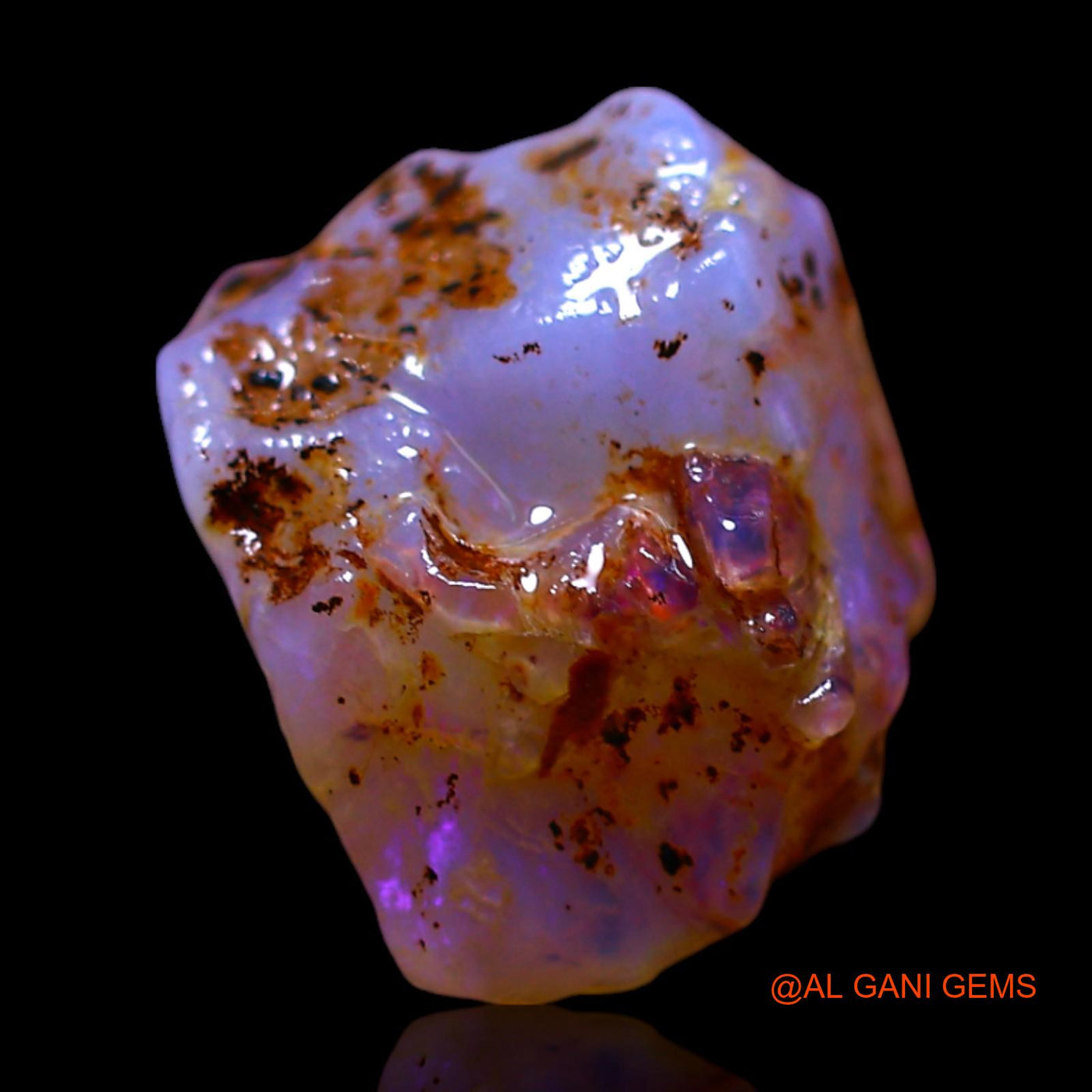 Natural Untreated Fire Opal Loose Gemstone Fancy Rough From Australia 4.00 Cts 12x10x7 mm RF-537