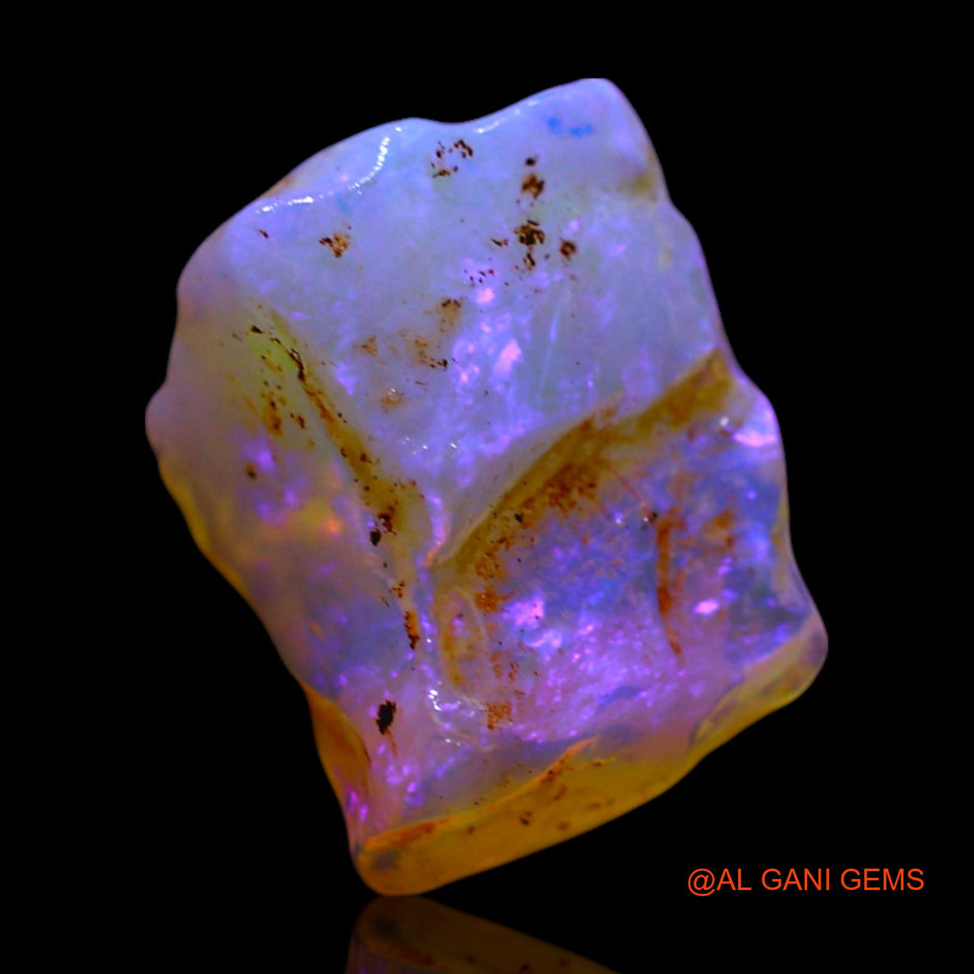 Natural Fire Opal Gemstone 3.00 Cts Loose Fancy Rough From Australia 11x9x5 mm RF-544