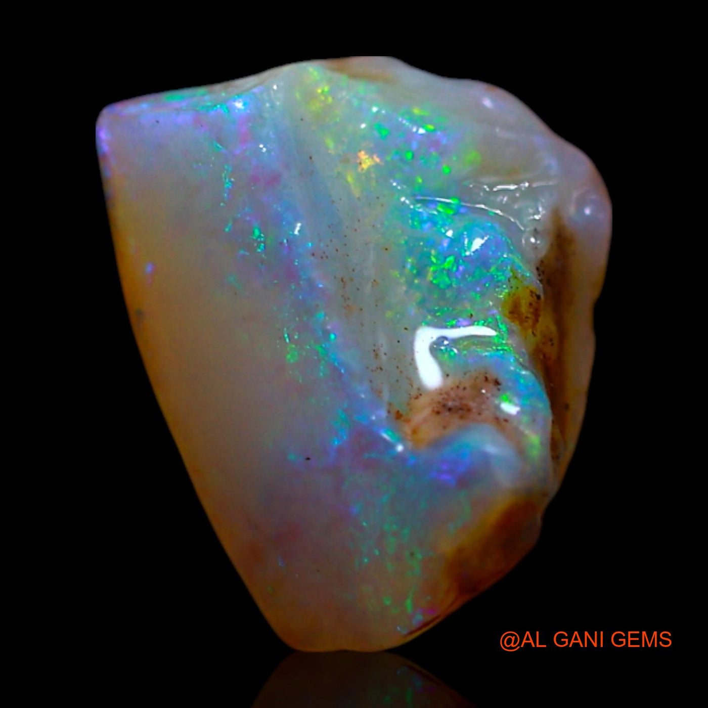 Natural Fire Opal Gemstone 2.00 Cts Loose Fancy Rough From Australia 11x9x5 mm RF-565