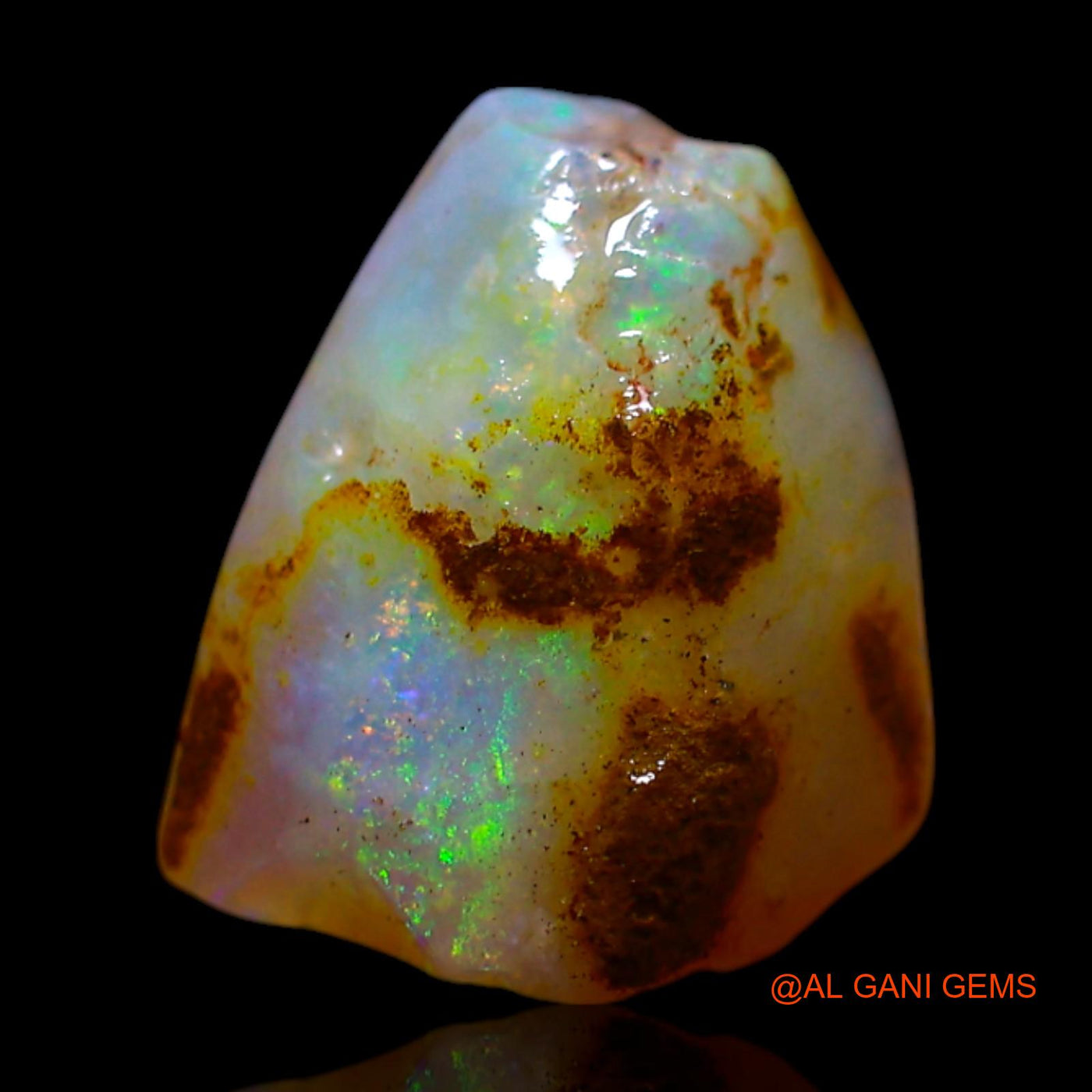 Natural Fire Opal Gemstone 2.00 Cts Loose Fancy Rough From Australia 11x9x5 mm RF-565