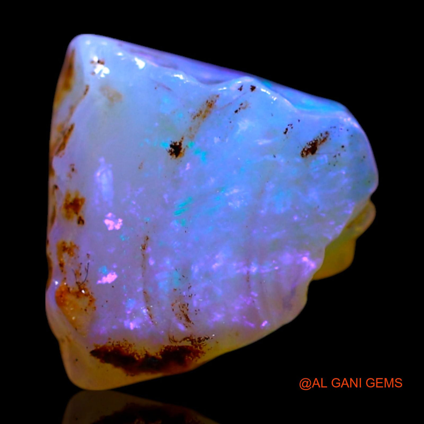 Natural Fire Opal Gemstone 4.00 Cts Loose Fancy Rough From Australia 10x9x8 mm RF-573