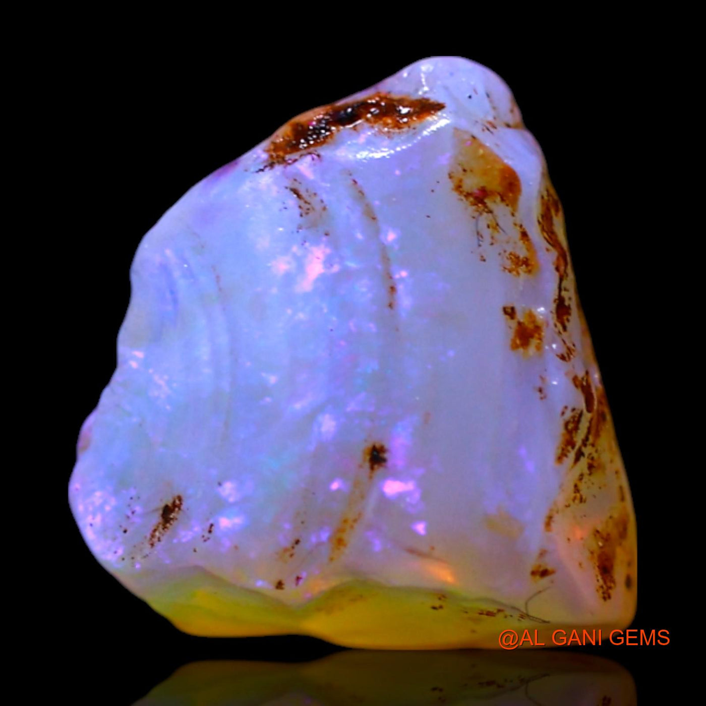Natural Fire Opal Gemstone 4.00 Cts Loose Fancy Rough From Australia 10x9x8 mm RF-573