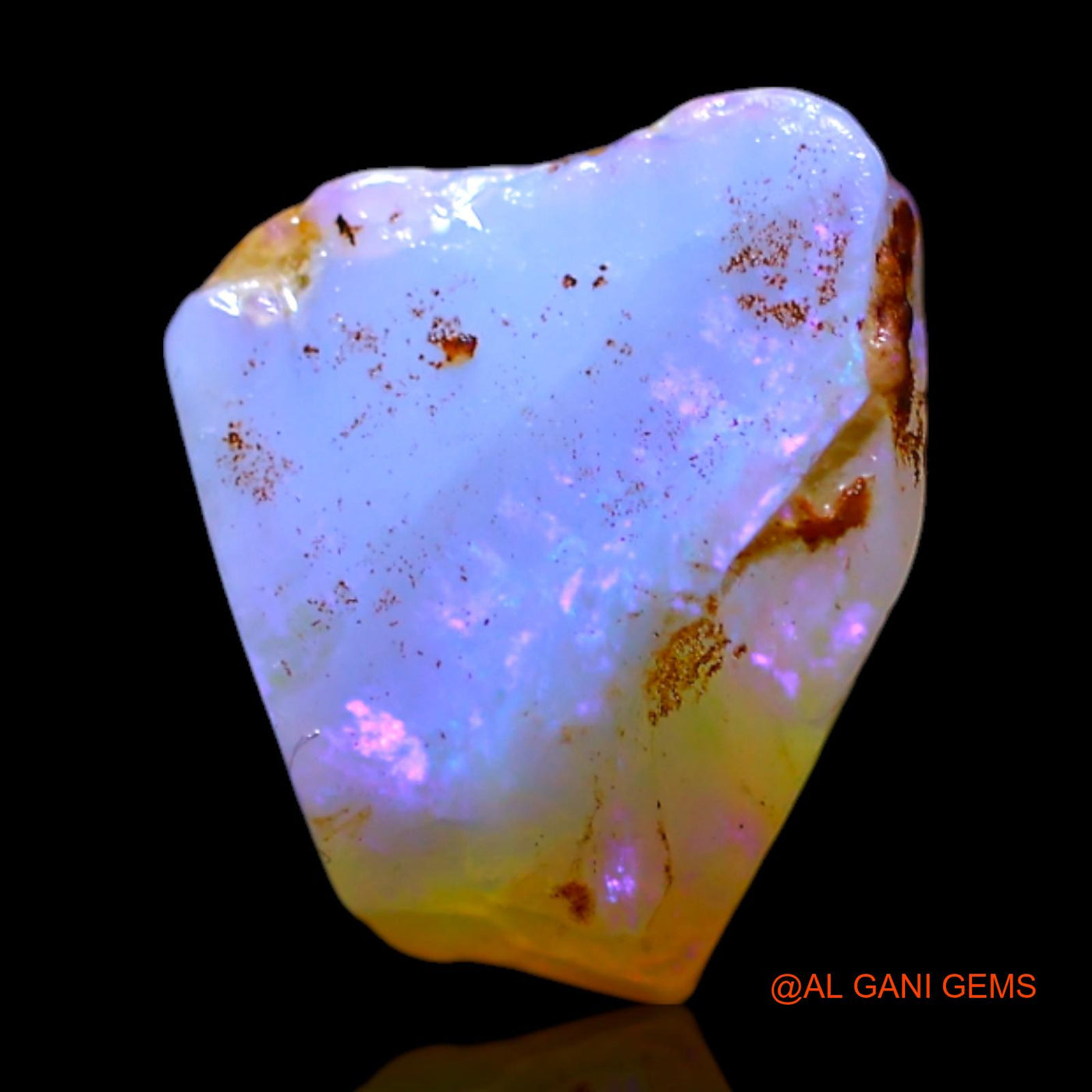 Natural Fire Opal Gemstone 4.00 Cts Loose Fancy Rough From Australia 10x9x8 mm RF-573