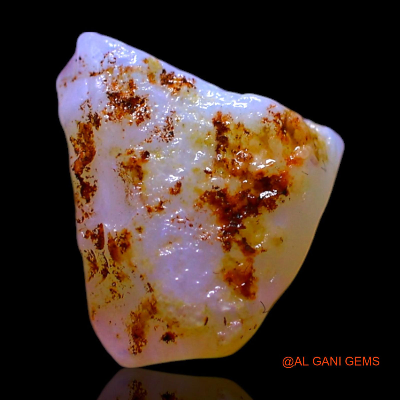Natural Fire Opal Gemstone 4.00 Cts Loose Fancy Rough From Australia 10x9x8 mm RF-573