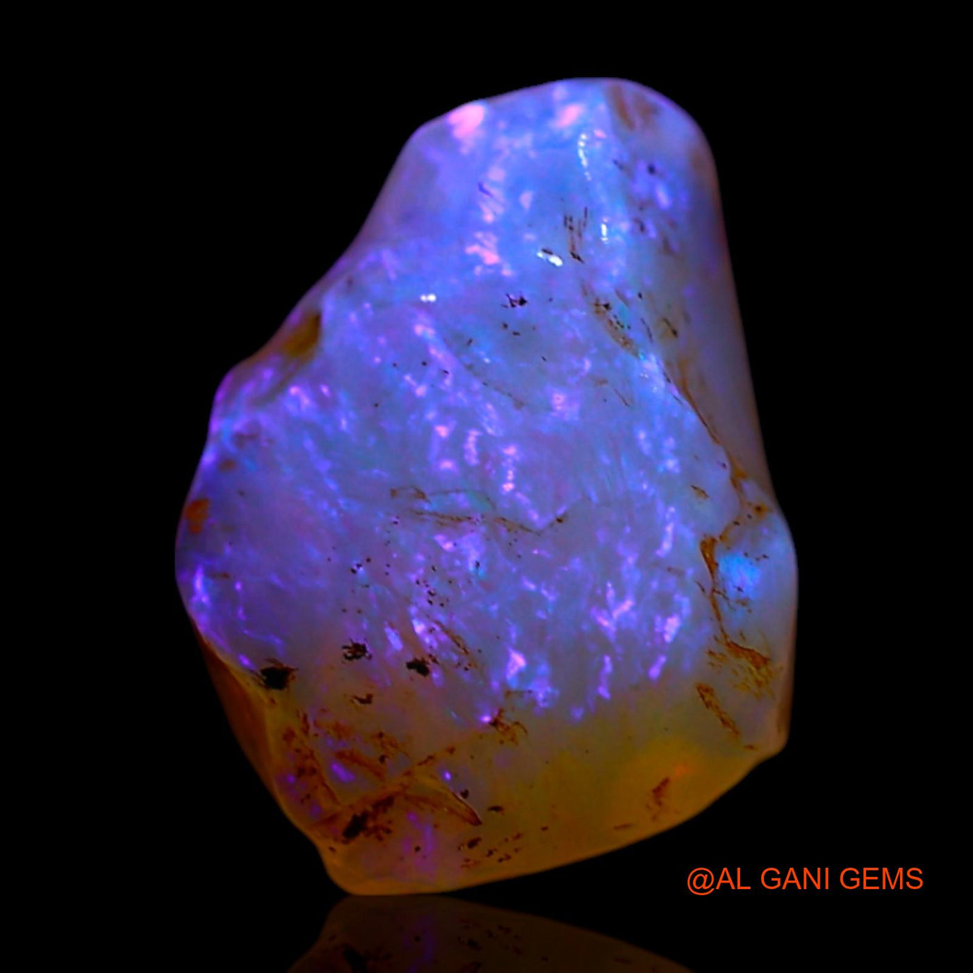 Natural Fire Opal Gemstone 2.00 Cts Loose Fancy Rough From Australia 11x8x5 mm RF-596