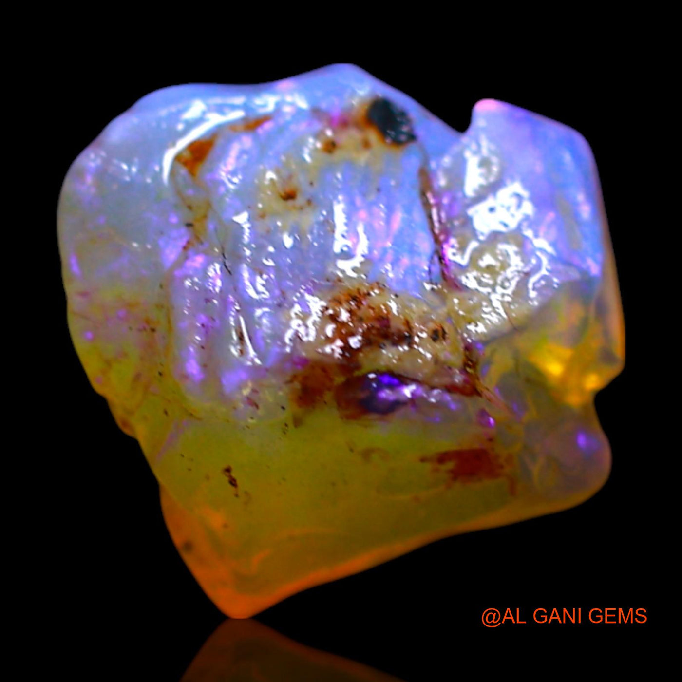 2.00 Cts Unheated Australian Fire Opal Loose Gemstone Fancy Rough Natural 9x8x5 mm RF-599