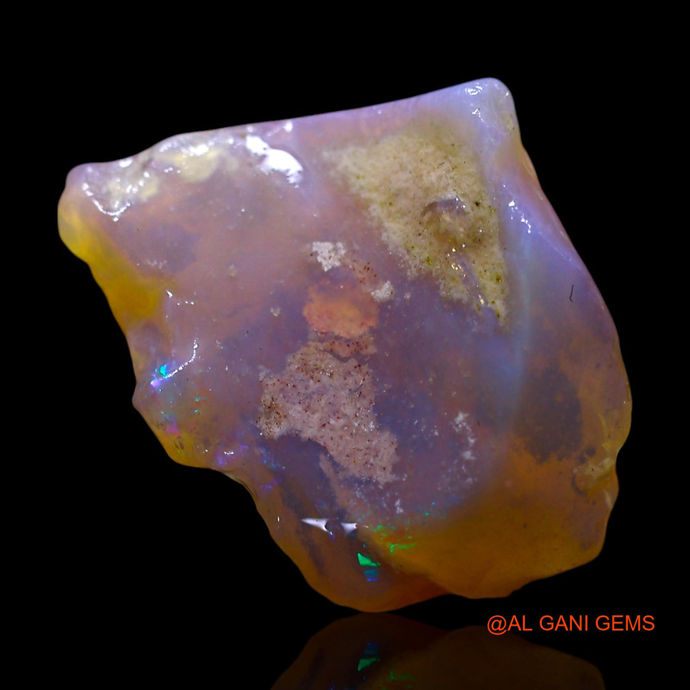 8.00 Cts Natural Australian Fire Opal Loose Gemstone Fancy Rough 17x15x4 mm RF-605