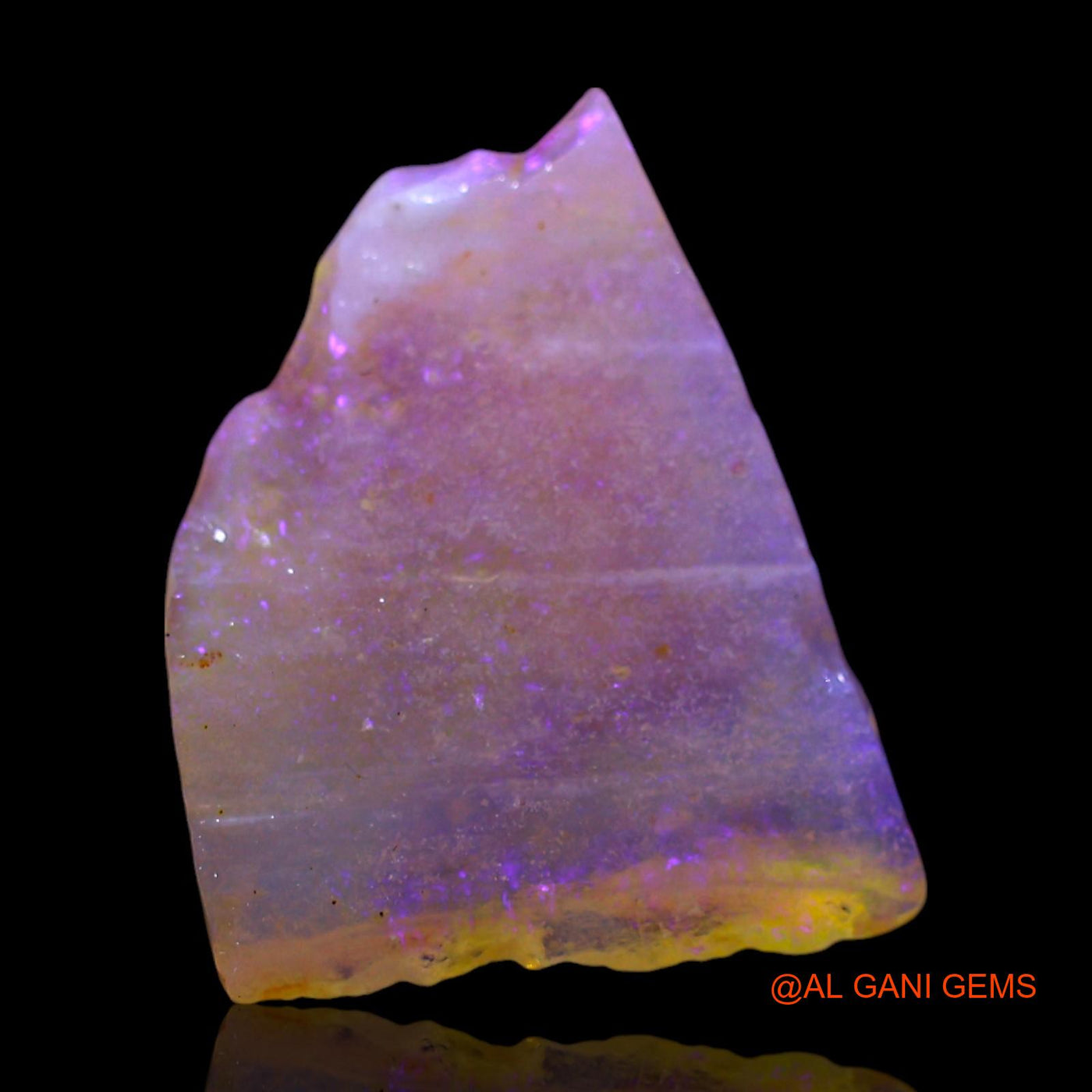 Natural Untreated Fire Opal Loose Gemstone Fancy Rough From Australia 4.00 Cts 17x13x3 mm RF-608