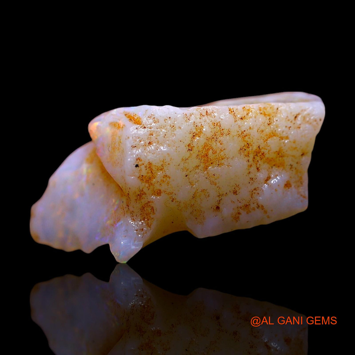 Natural Untreated Fire Opal Loose Gemstone Fancy Rough From Australia 4.00 Cts 17x8x7 mm RF-61