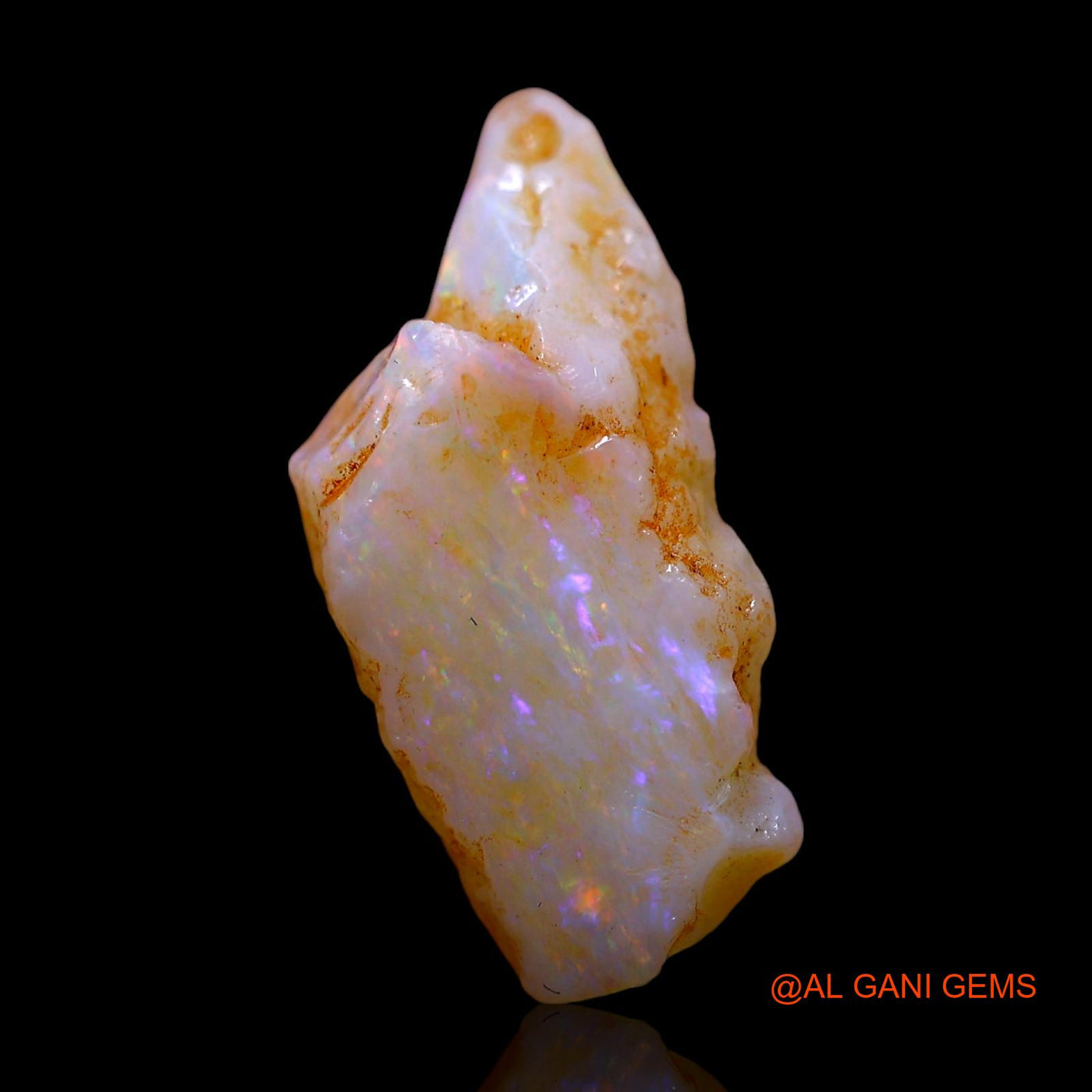 Natural Untreated Fire Opal Loose Gemstone Fancy Rough From Australia 4.00 Cts 17x8x7 mm RF-61