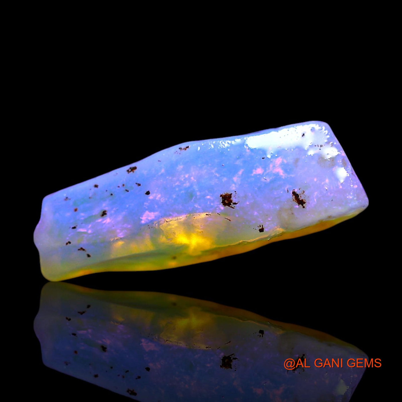 Natural Untreated Fire Opal Loose Gemstone Fancy Rough From Australia 3.00 Cts 15x7x5 mm RF-657