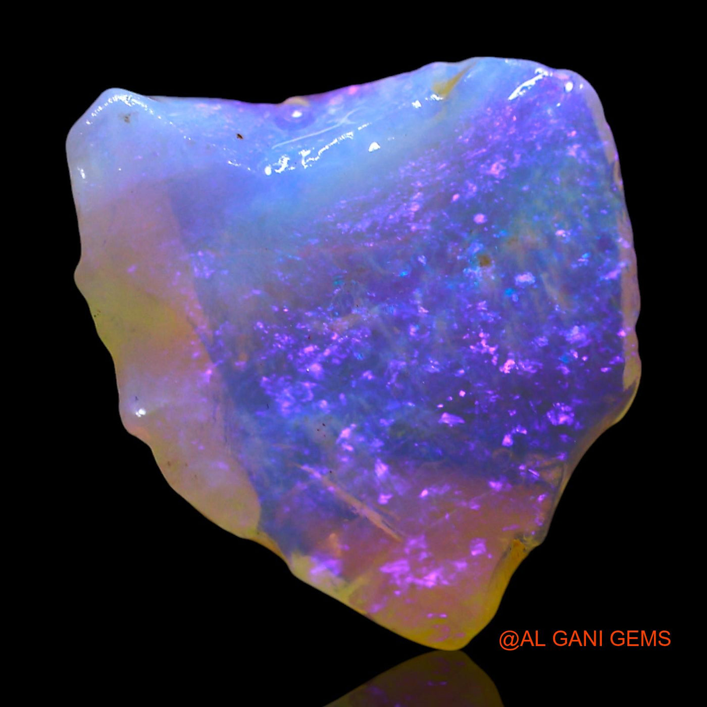 Natural Untreated Fire Opal Loose Gemstone Fancy Rough From Australia 4.00 Cts 14x13x3 mm RF-661