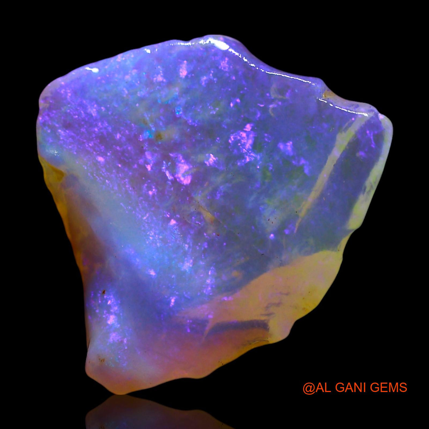 Natural Untreated Fire Opal Loose Gemstone Fancy Rough From Australia 4.00 Cts 14x13x3 mm RF-661