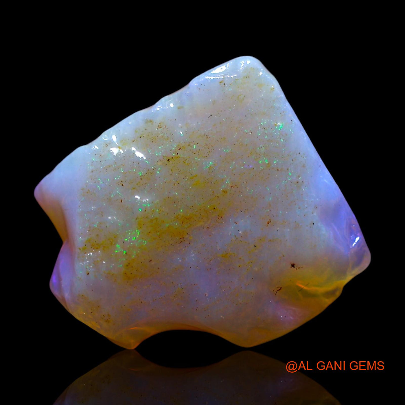 Natural Untreated Fire Opal Loose Gemstone Fancy Rough From Australia 4.00 Cts 13x11x4 mm RF-663