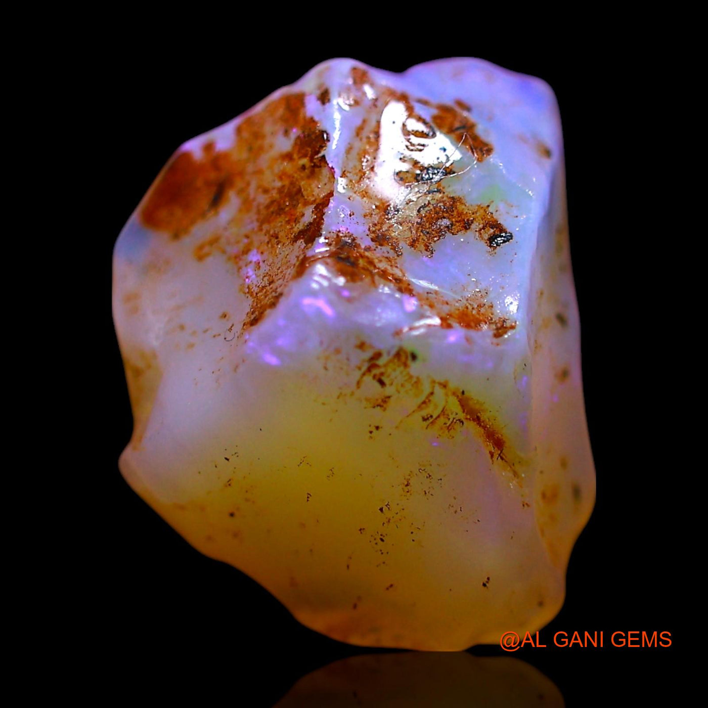 Natural Untreated Fire Opal Loose Gemstone Fancy Rough From Australia 5.00 Cts 12x10x7 mm RF-668