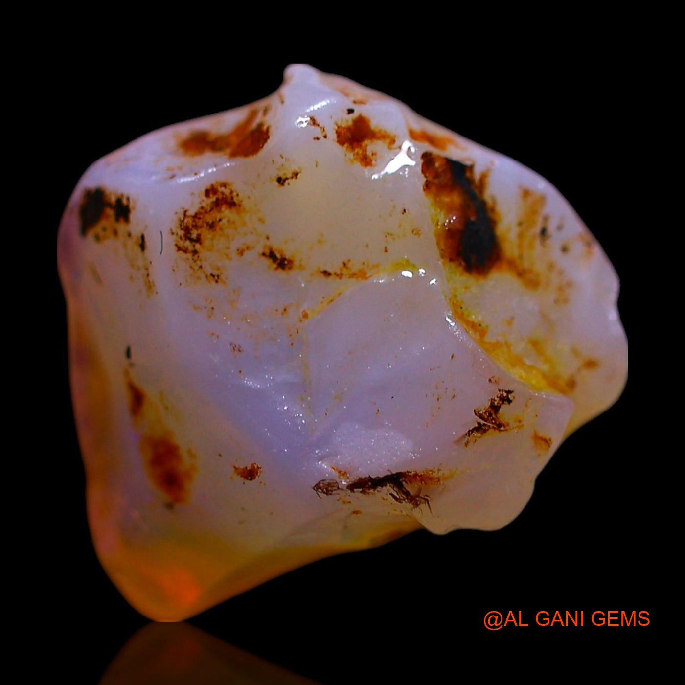 Natural Untreated Fire Opal Loose Gemstone Fancy Rough From Australia 5.00 Cts 12x10x7 mm RF-668