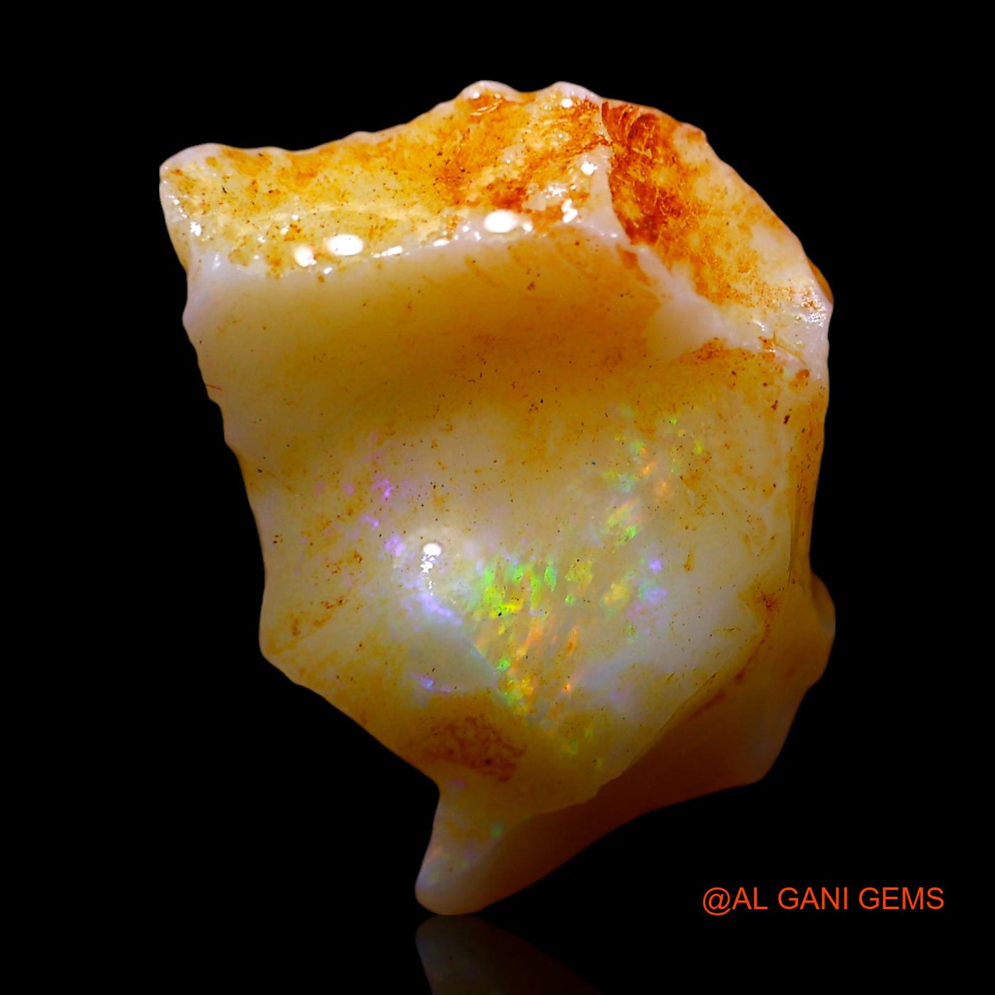 5.00 Cts Natural Australian Fire Opal Loose Gemstone Fancy Rough 16x12x6 mm RF-66