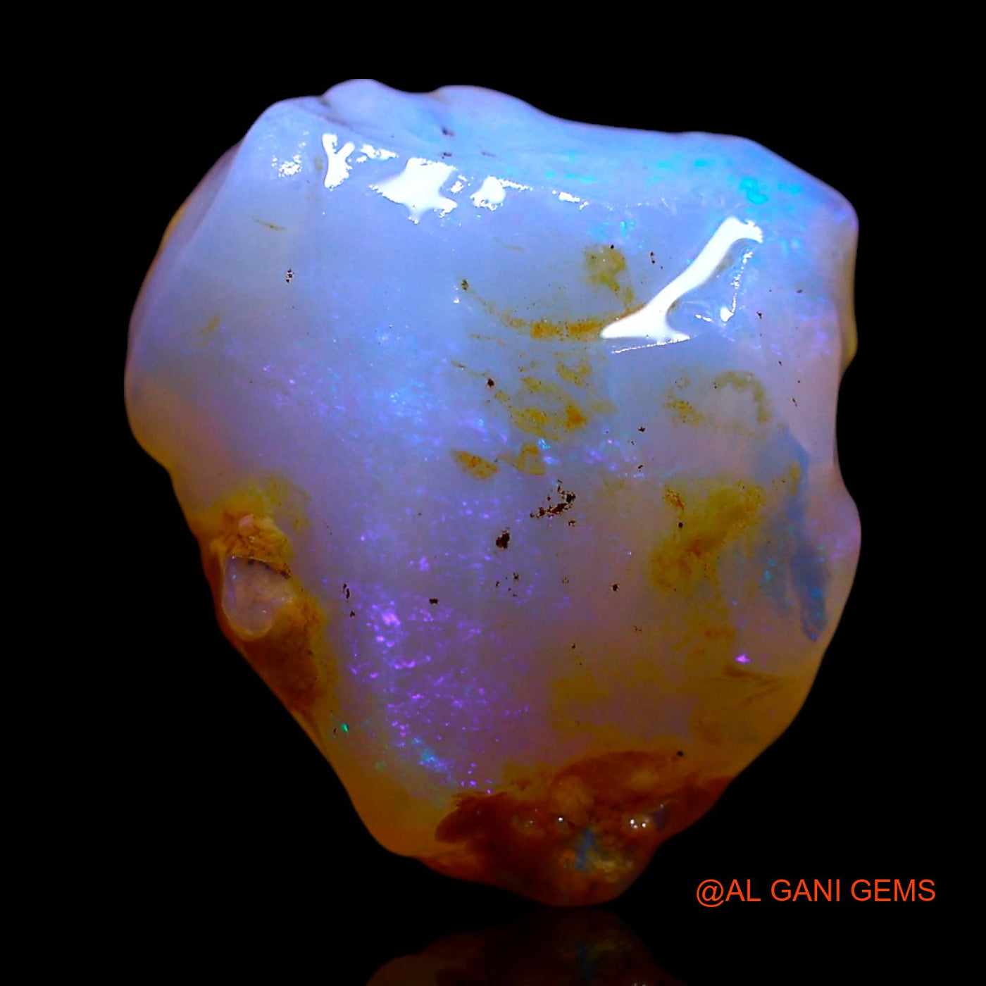 Natural Untreated Fire Opal Loose Gemstone Fancy Rough From Australia 4.00 Cts 13x11x6 mm RF-683