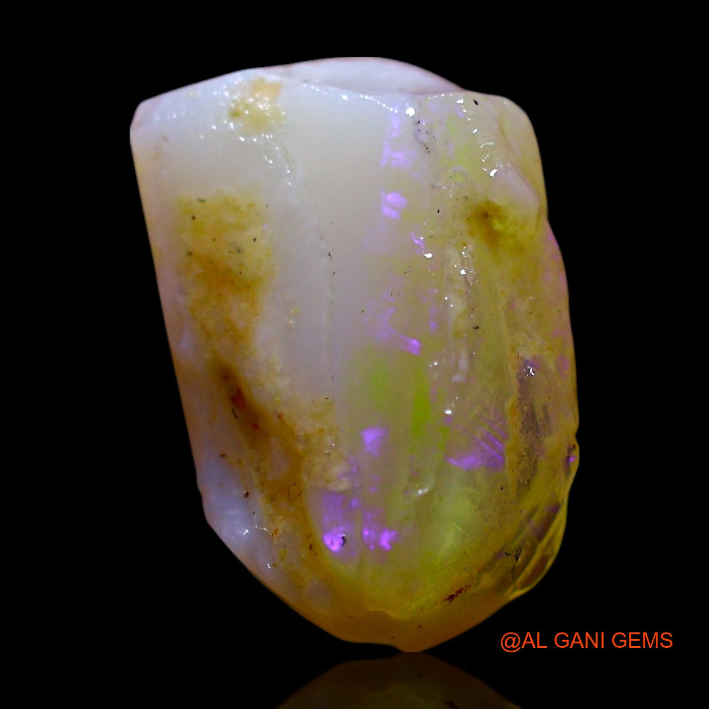 Natural Fire Opal Gemstone 3.00 Cts Loose Fancy Rough From Australia 13x8x5 mm RF-688