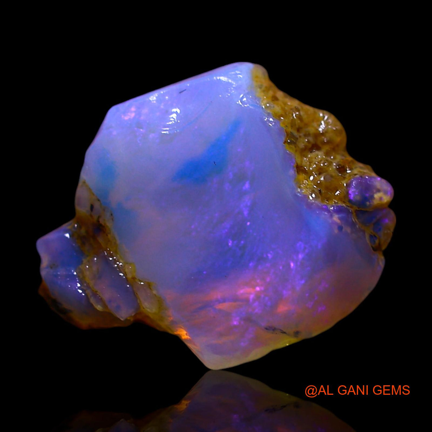 Natural Untreated Fire Opal Loose Gemstone Fancy Rough From Australia 4.00 Cts 13x11x5 mm RF-692