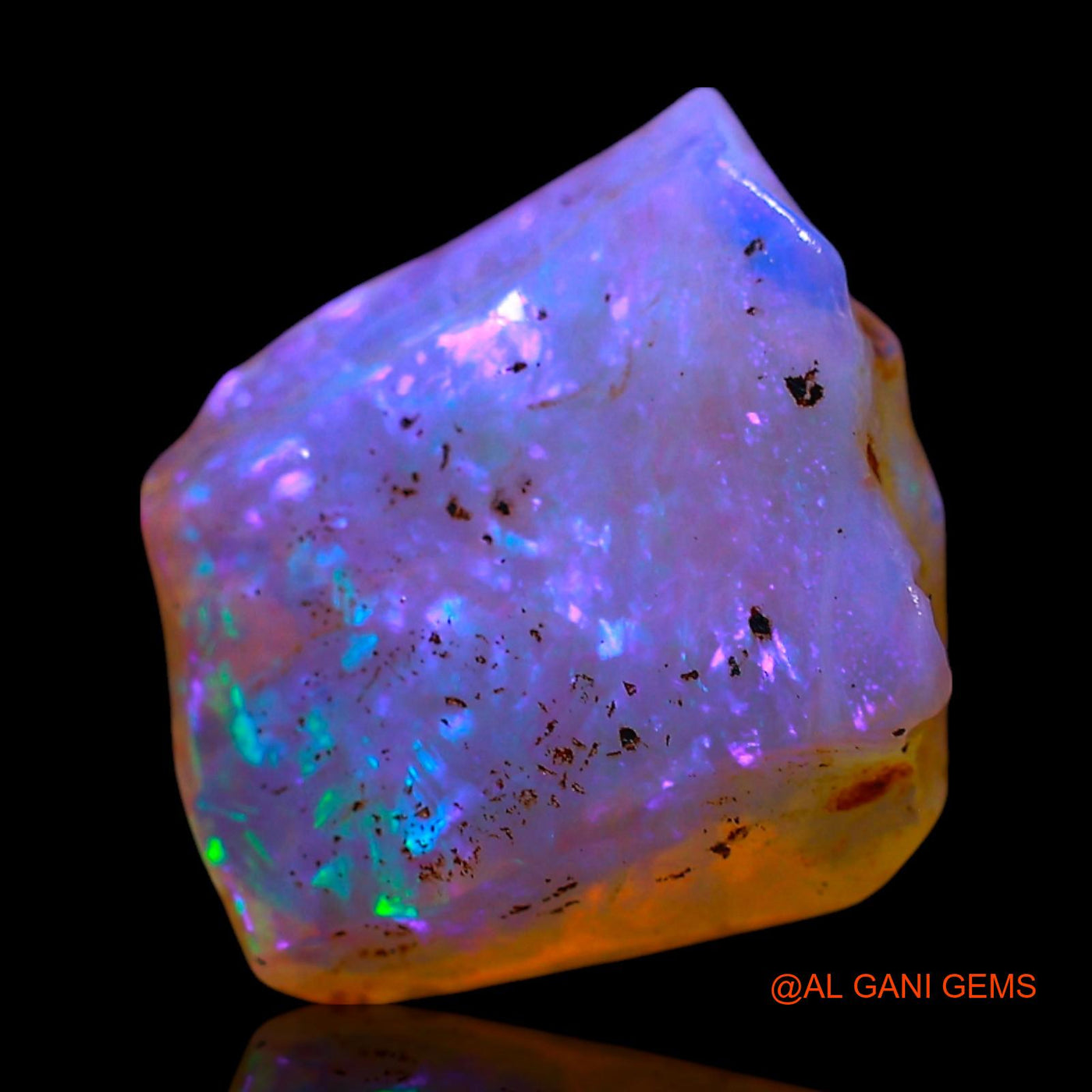 Natural Fire Opal Gemstone 2.00 Cts Loose Fancy Rough From Australia 10x10x4 mm RF-711