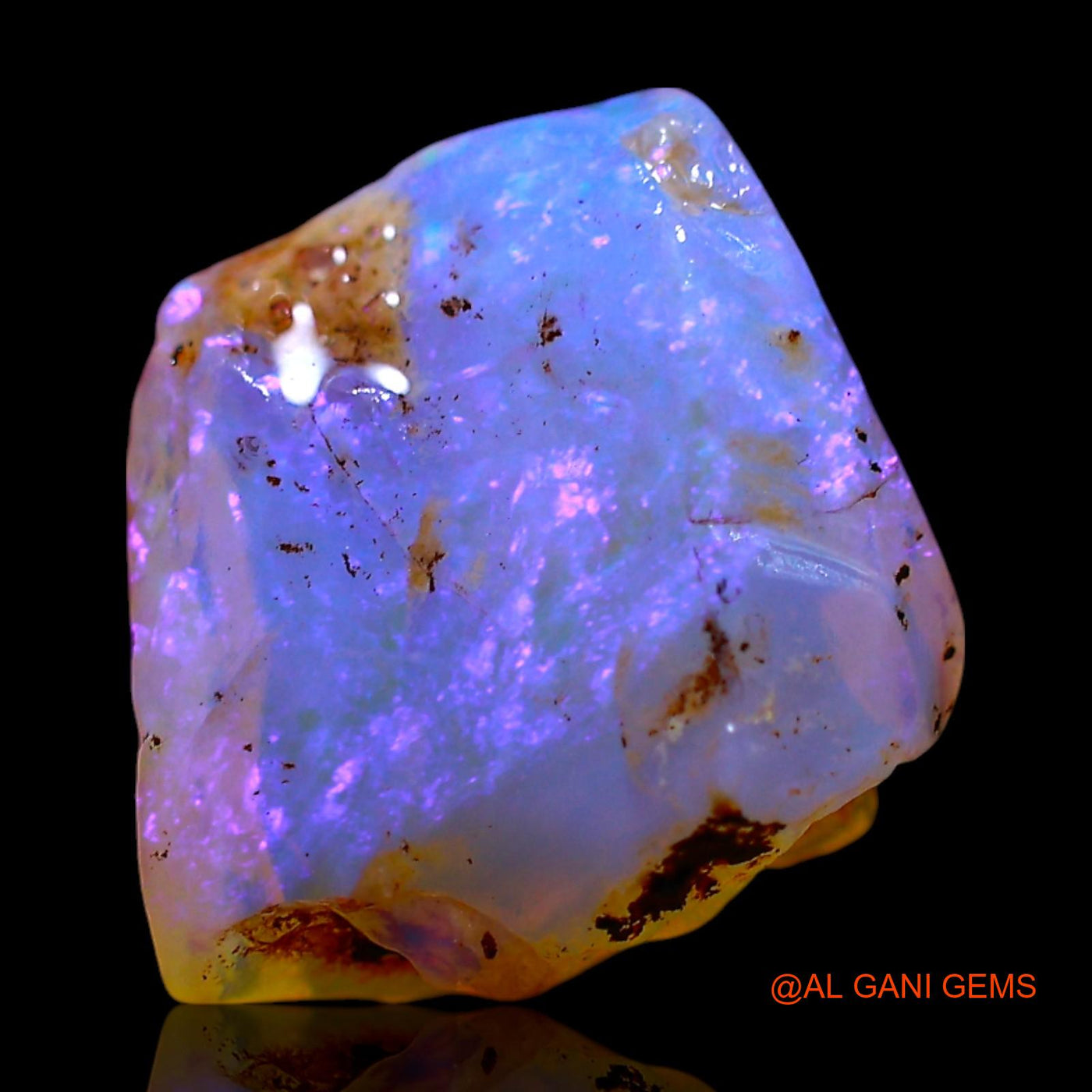 Natural Fire Opal Gemstone 2.00 Cts Loose Fancy Rough From Australia 10x10x4 mm RF-711