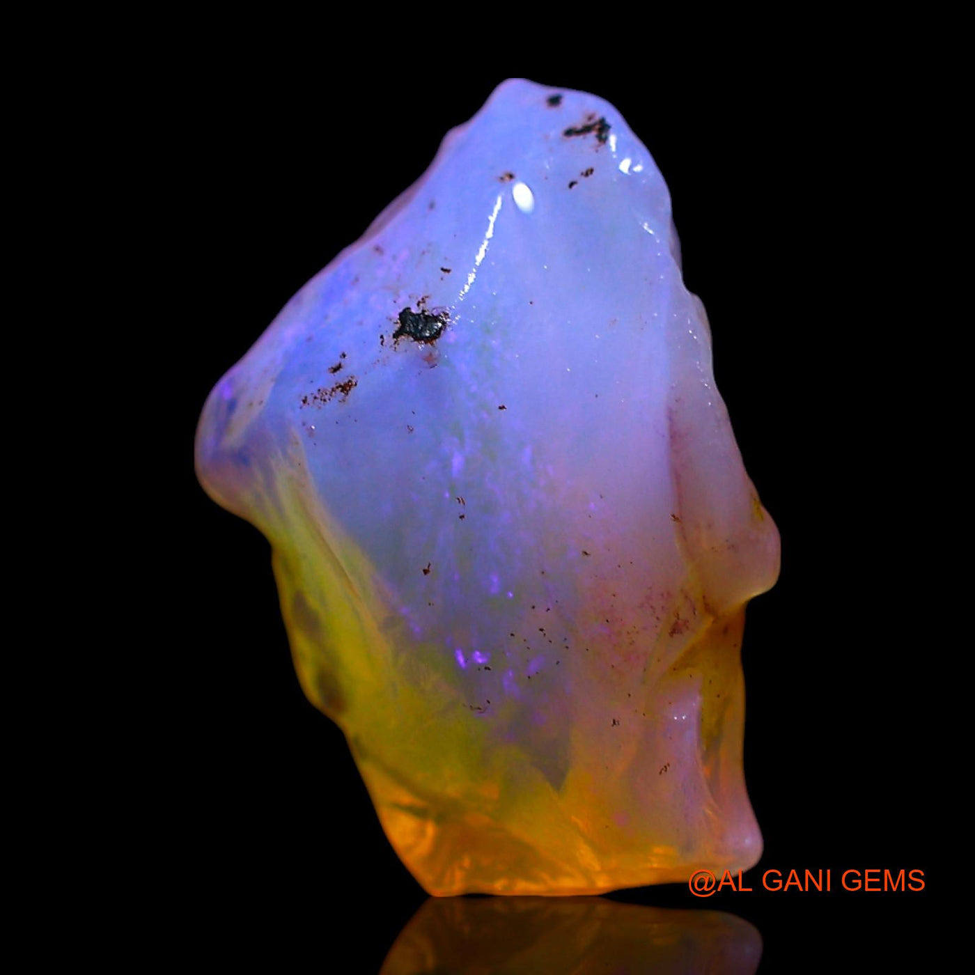 Natural Fire Opal Gemstone 3.00 Cts Loose Fancy Rough From Australia 13x8x7 mm RF-714