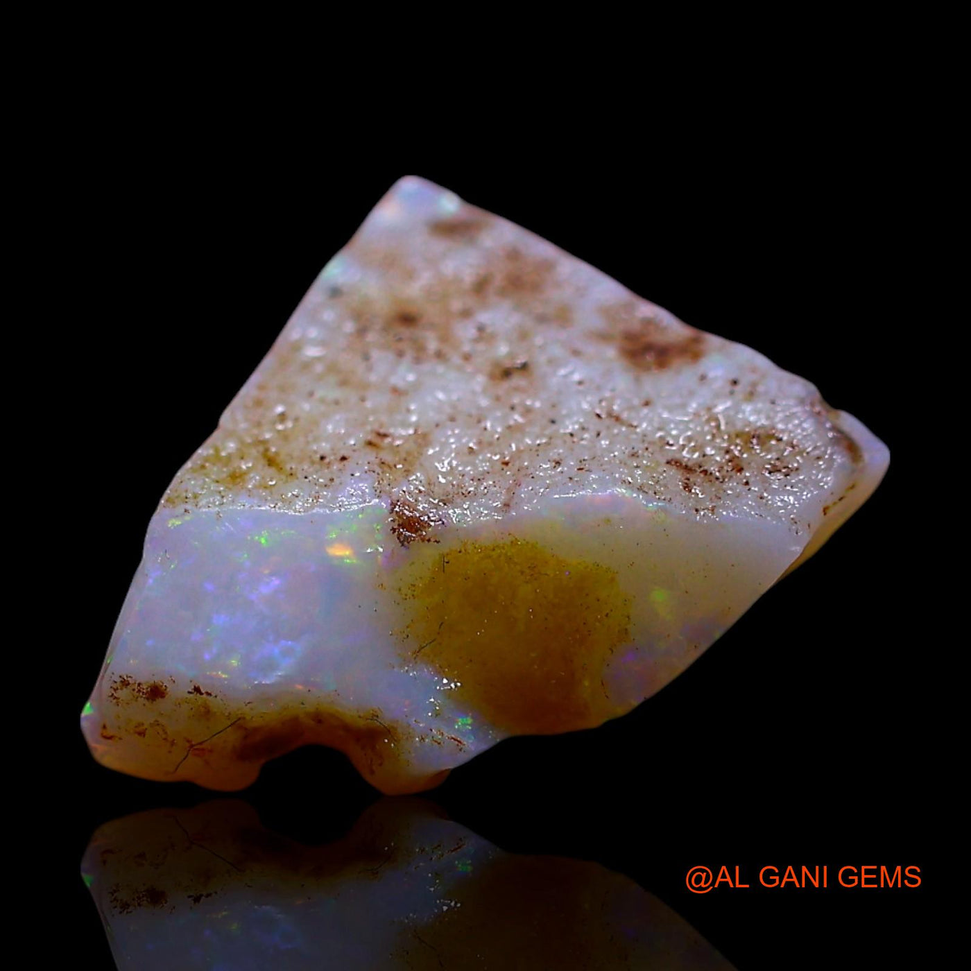 Natural Fire Opal Gemstone 2.00 Cts Loose Fancy Rough From Australia 13x10x4 mm RF-722