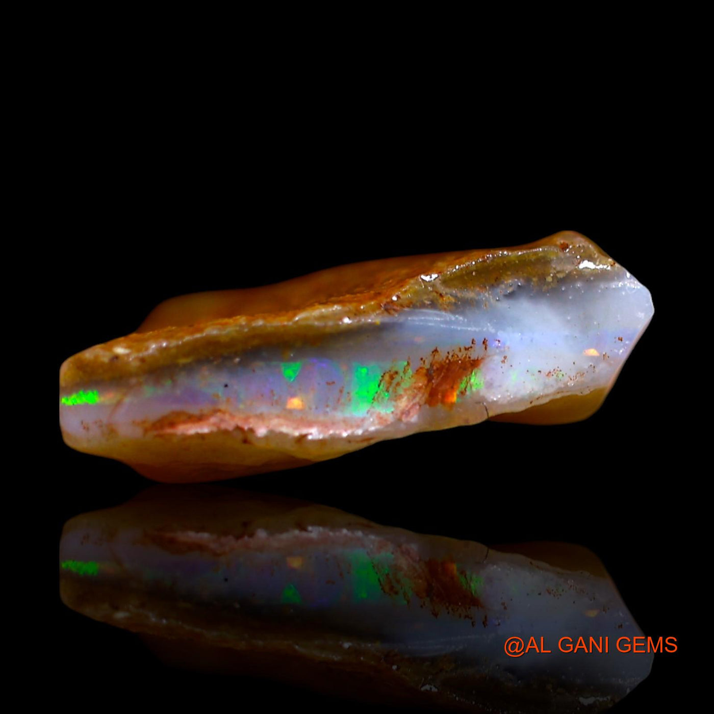 4.00 Cts Natural Australian Fire Opal Loose Gemstone Fancy Rough 14x14x4 mm RF-74
