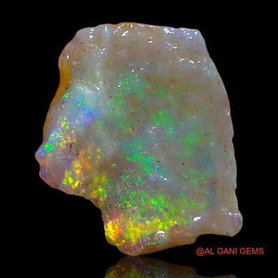 Natural Fire Opal Gemstone 1.00 Cts Loose Fancy Rough From Australia 10x9x3 mm RF-750