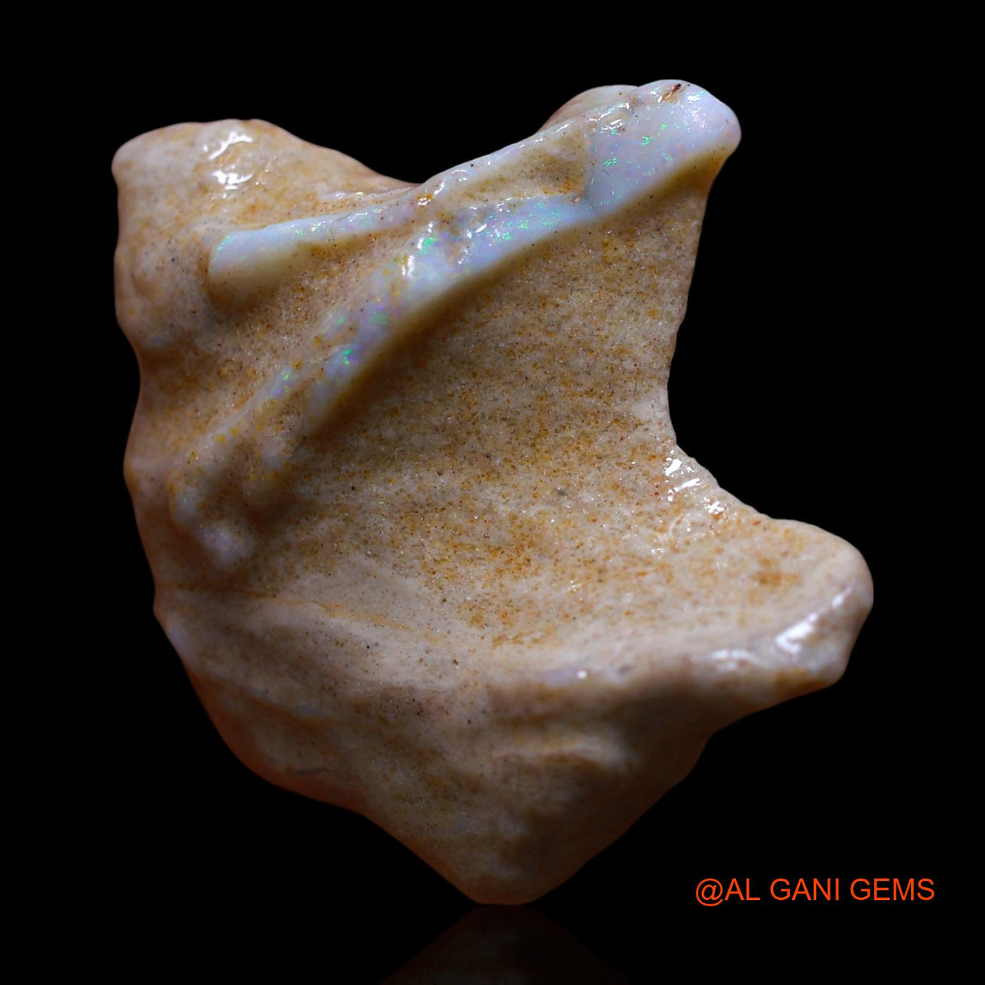 32.00 Cts Natural Australian Fire Opal Fancy Rough Loose Gemstone For Jewelry 32x27x11 mm RF-751