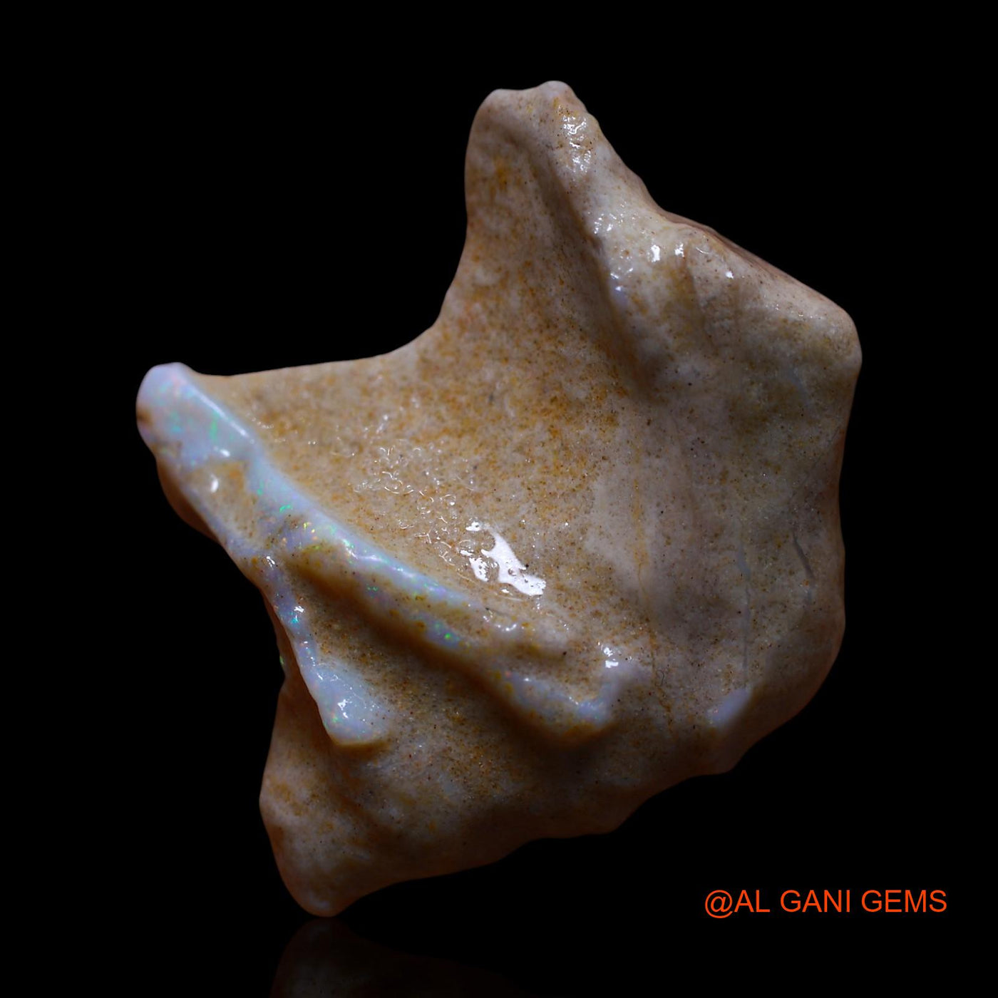 32.00 Cts Natural Australian Fire Opal Fancy Rough Loose Gemstone For Jewelry 32x27x11 mm RF-751