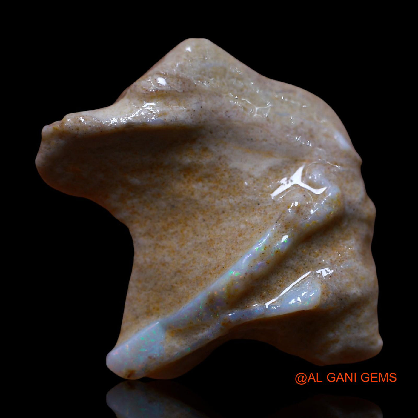 32.00 Cts Natural Australian Fire Opal Fancy Rough Loose Gemstone For Jewelry 32x27x11 mm RF-751