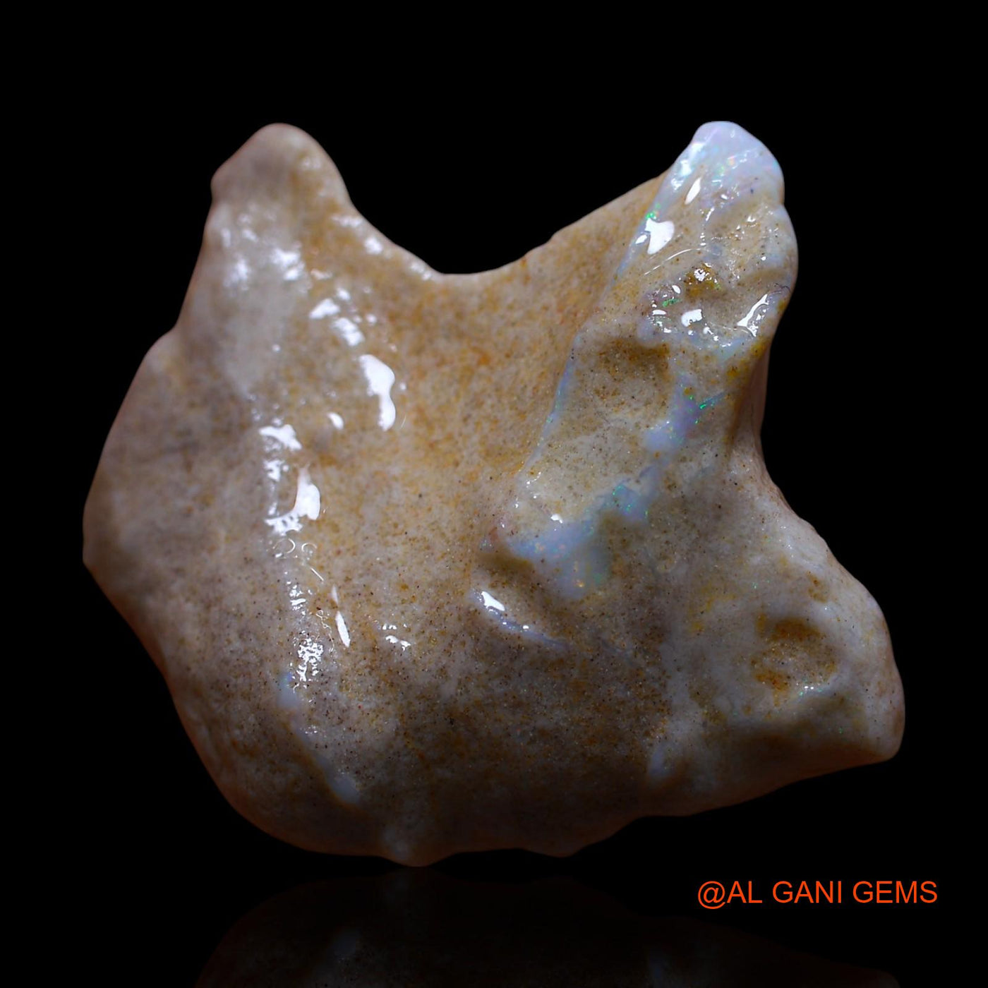 32.00 Cts Natural Australian Fire Opal Fancy Rough Loose Gemstone For Jewelry 32x27x11 mm RF-751