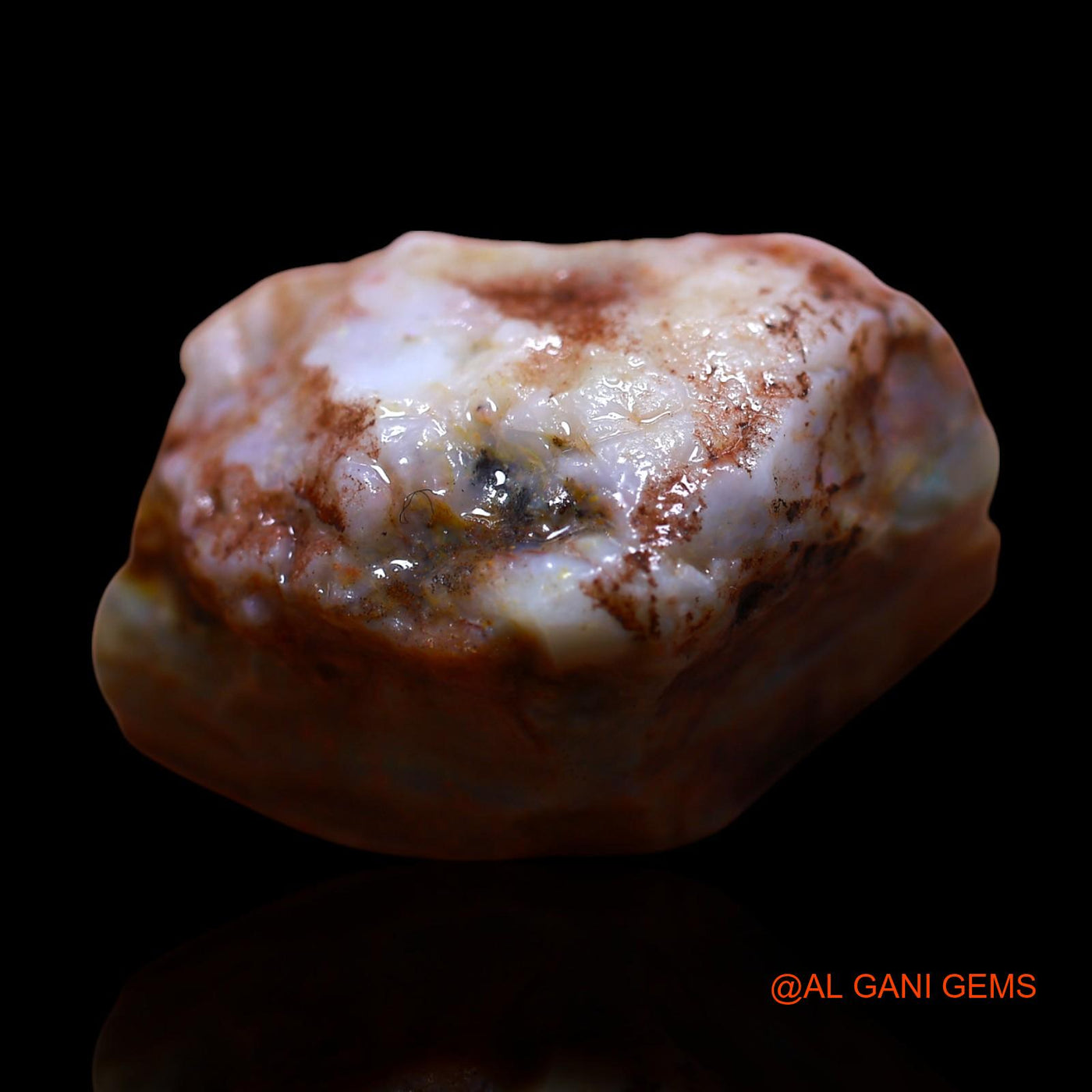 Natural Fire Opal Gemstone 42.00 Cts Loose Fancy Rough From Australia 28x17x16 mm RF-752