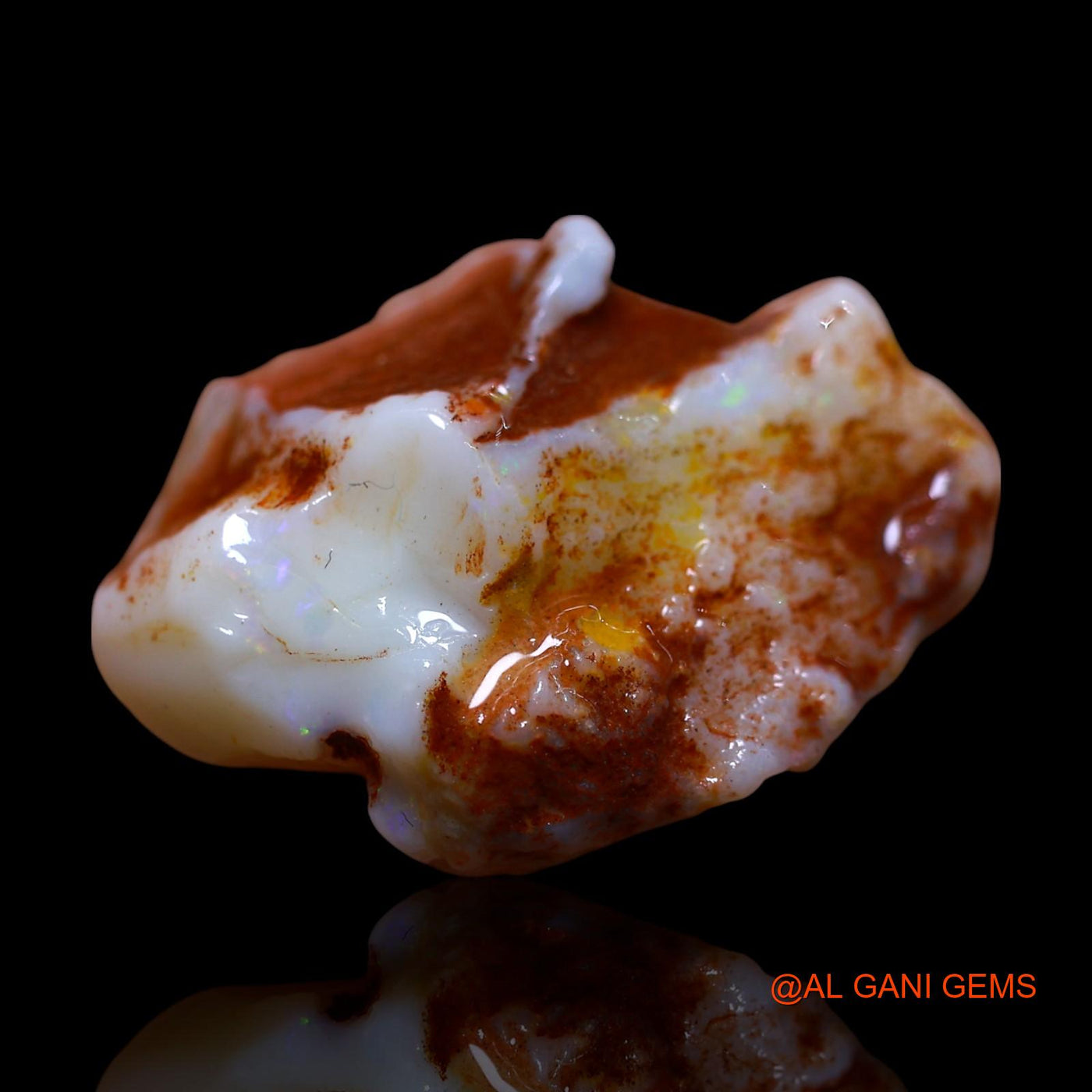 23.00 Cts Natural Australian Fire Opal Fancy Rough Loose Gemstone For Jewelry 27x21x12 mm RF-755