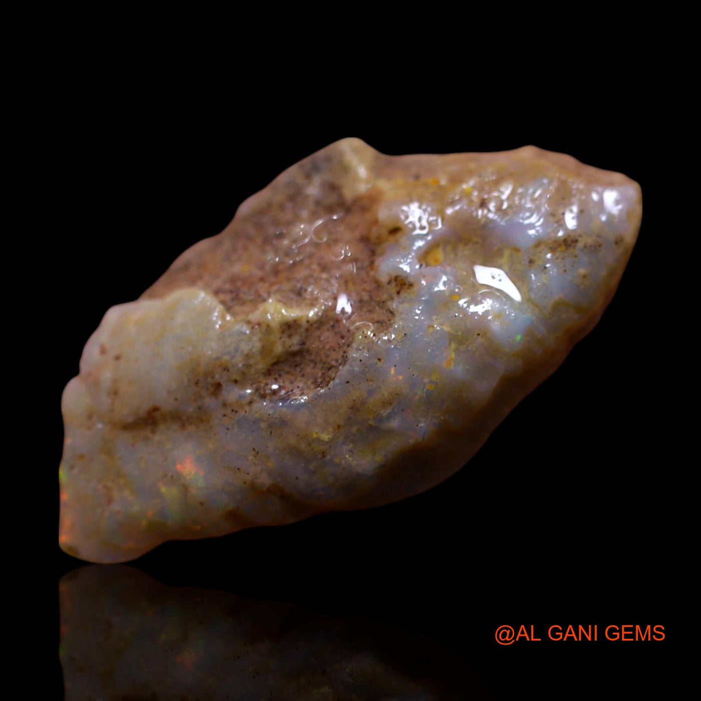 Natural Untreated Fire Opal Loose Gemstone Fancy Rough From Australia 9.00 Cts 28x15x6 mm RF-762