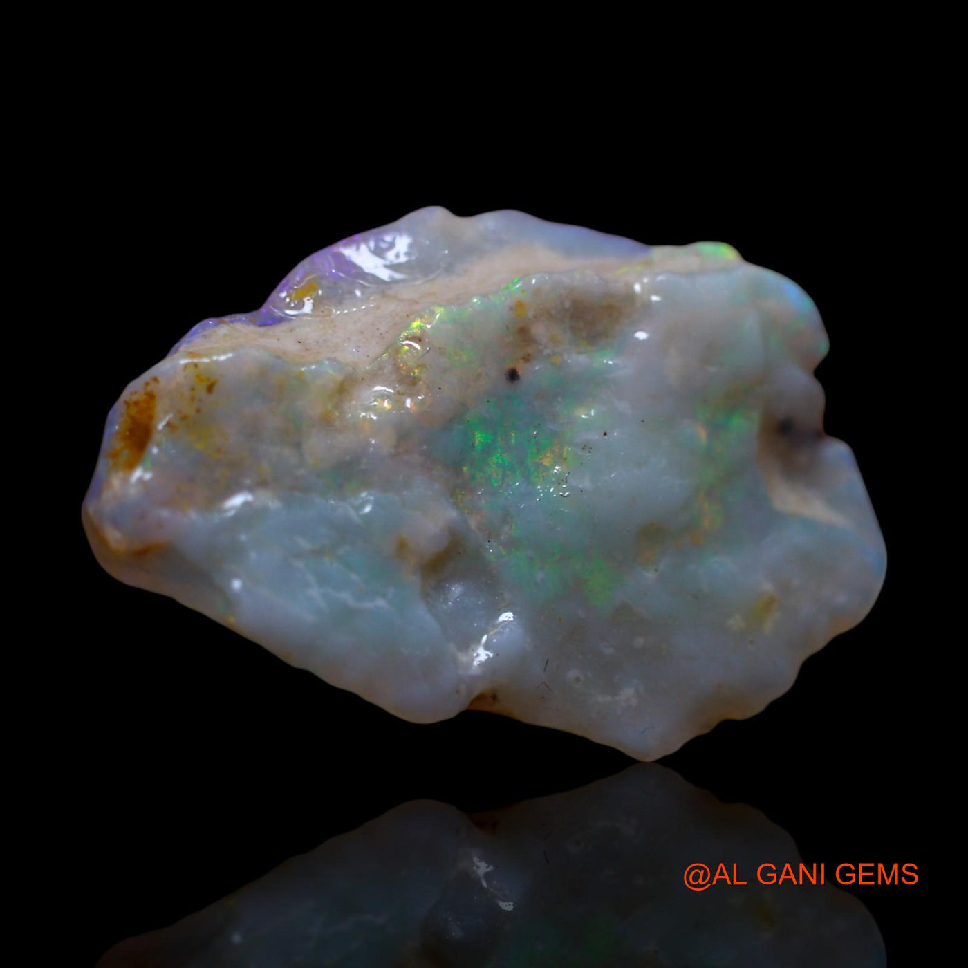 Natural Fire Opal Gemstone 8.00 Cts Loose Fancy Rough From Australia 23x16x5 mm RF-766