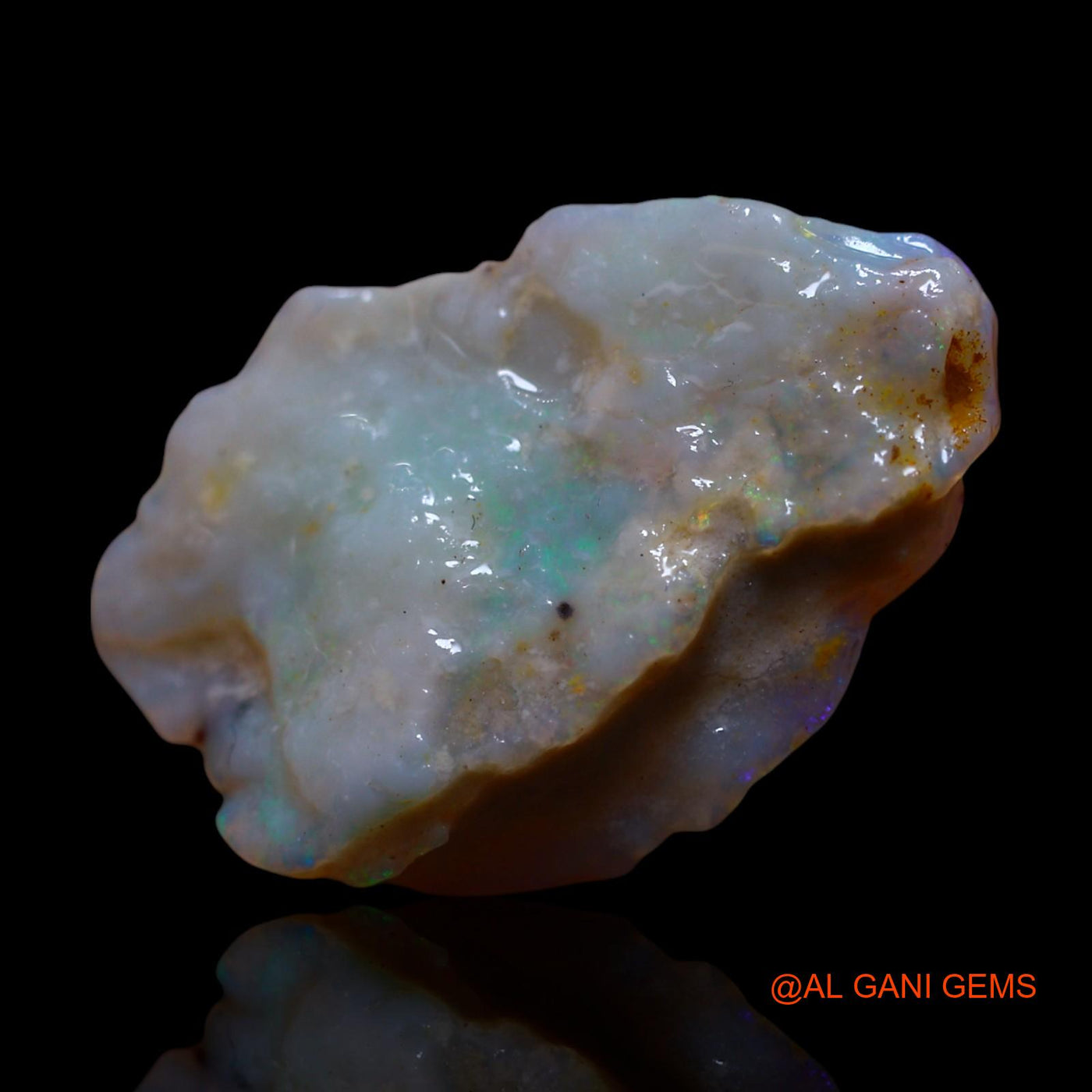 Natural Fire Opal Gemstone 8.00 Cts Loose Fancy Rough From Australia 23x16x5 mm RF-766