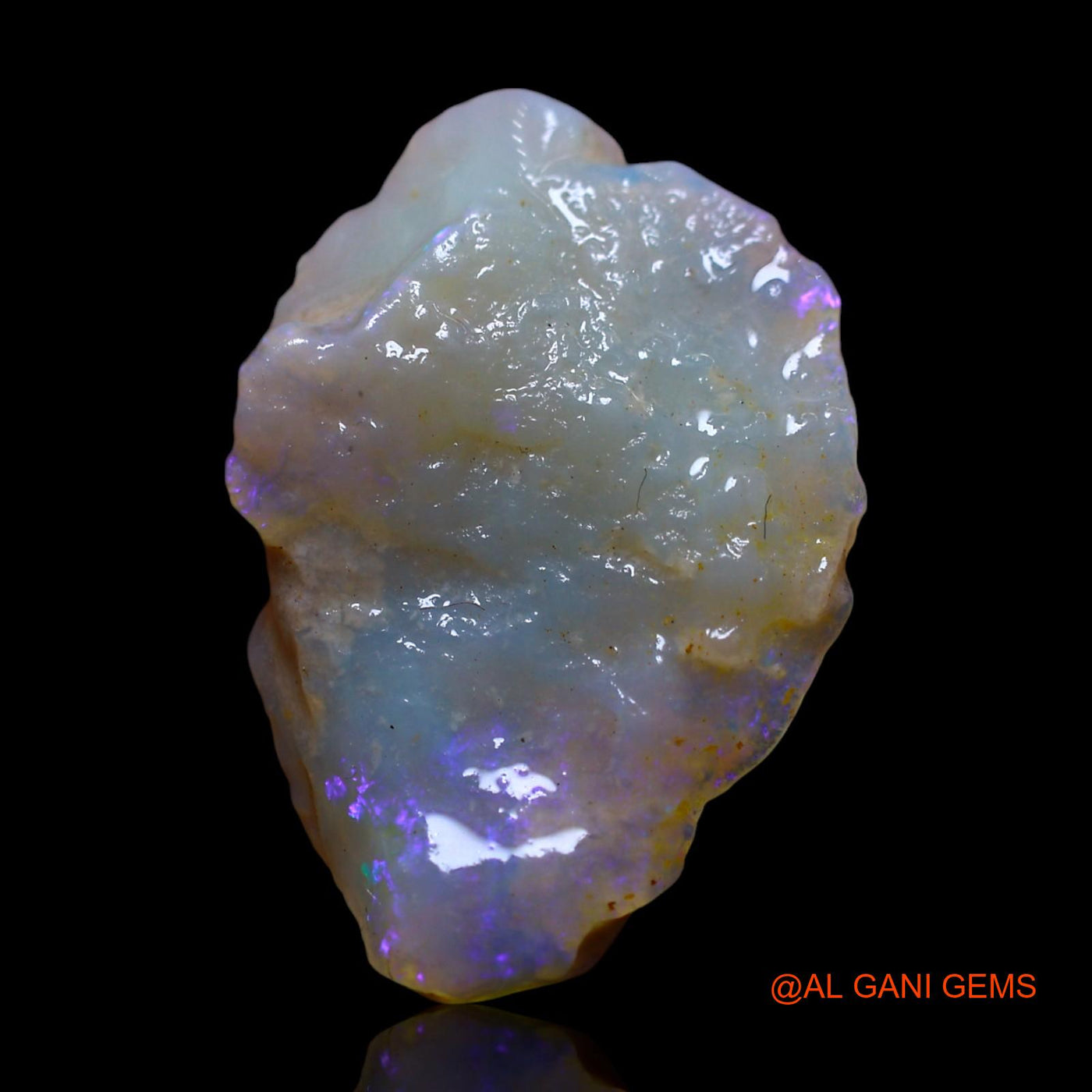 Natural Fire Opal Gemstone 8.00 Cts Loose Fancy Rough From Australia 23x16x5 mm RF-766